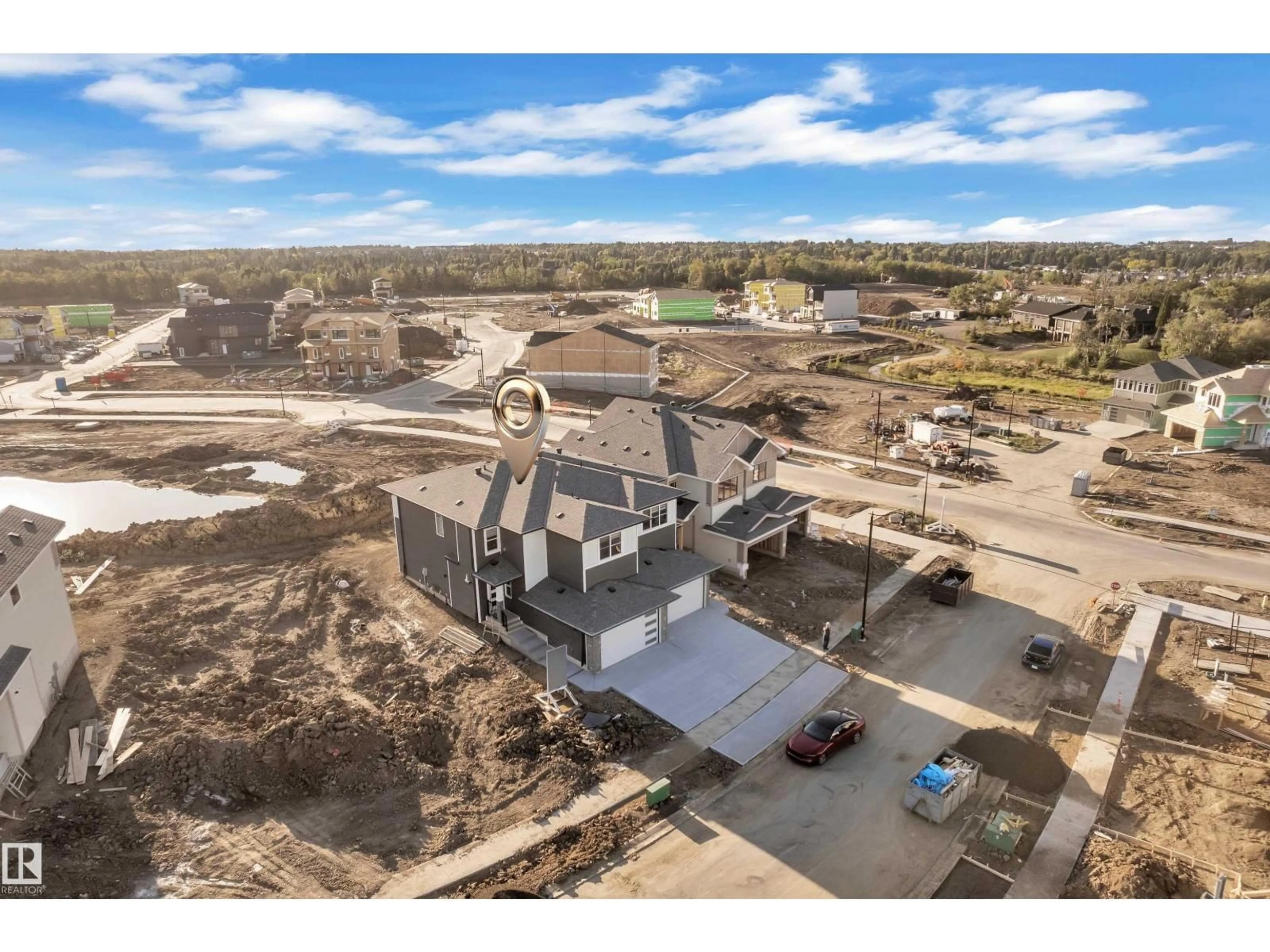 A pic from outside/outdoor area/front of a property/back of a property/a pic from drone, building for 14 RAVENSHIRE WYND, Sherwood Park Alberta T8B0G2