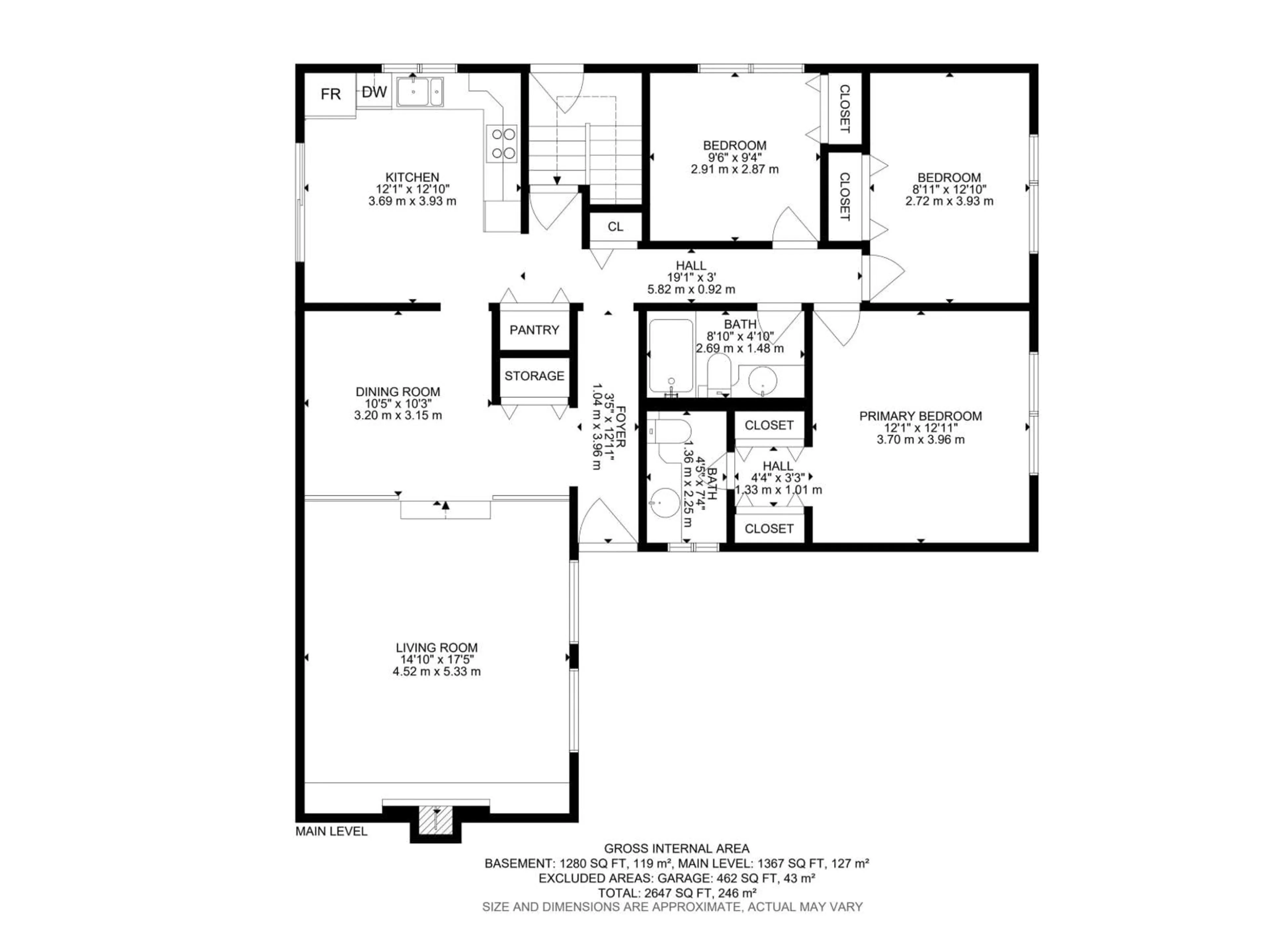 Floor plan for NW - 11439 144 AV, Edmonton Alberta T5X1L7