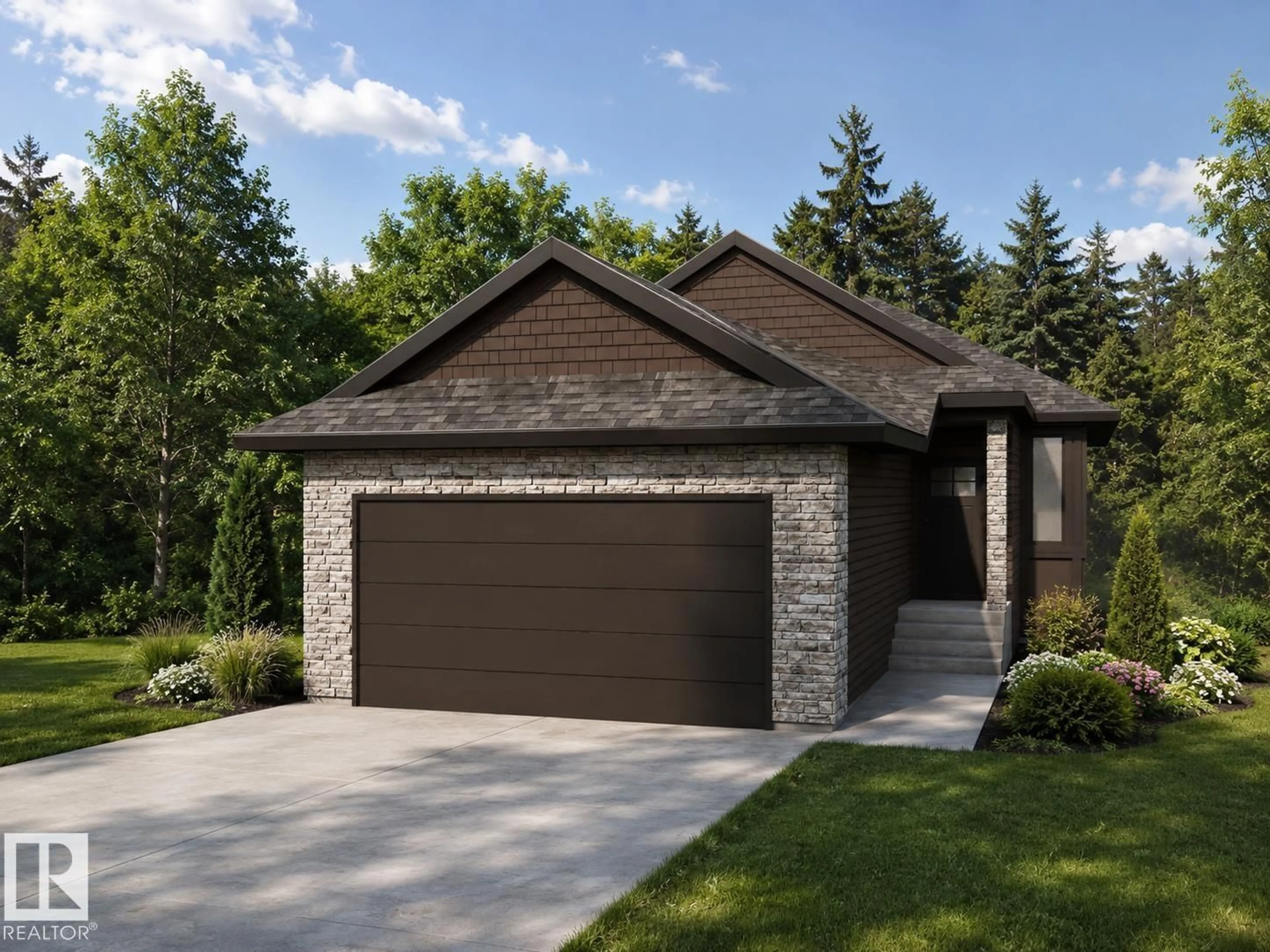 Home with brick exterior material, street for 10401 104 ST, Morinville Alberta T8R1A5