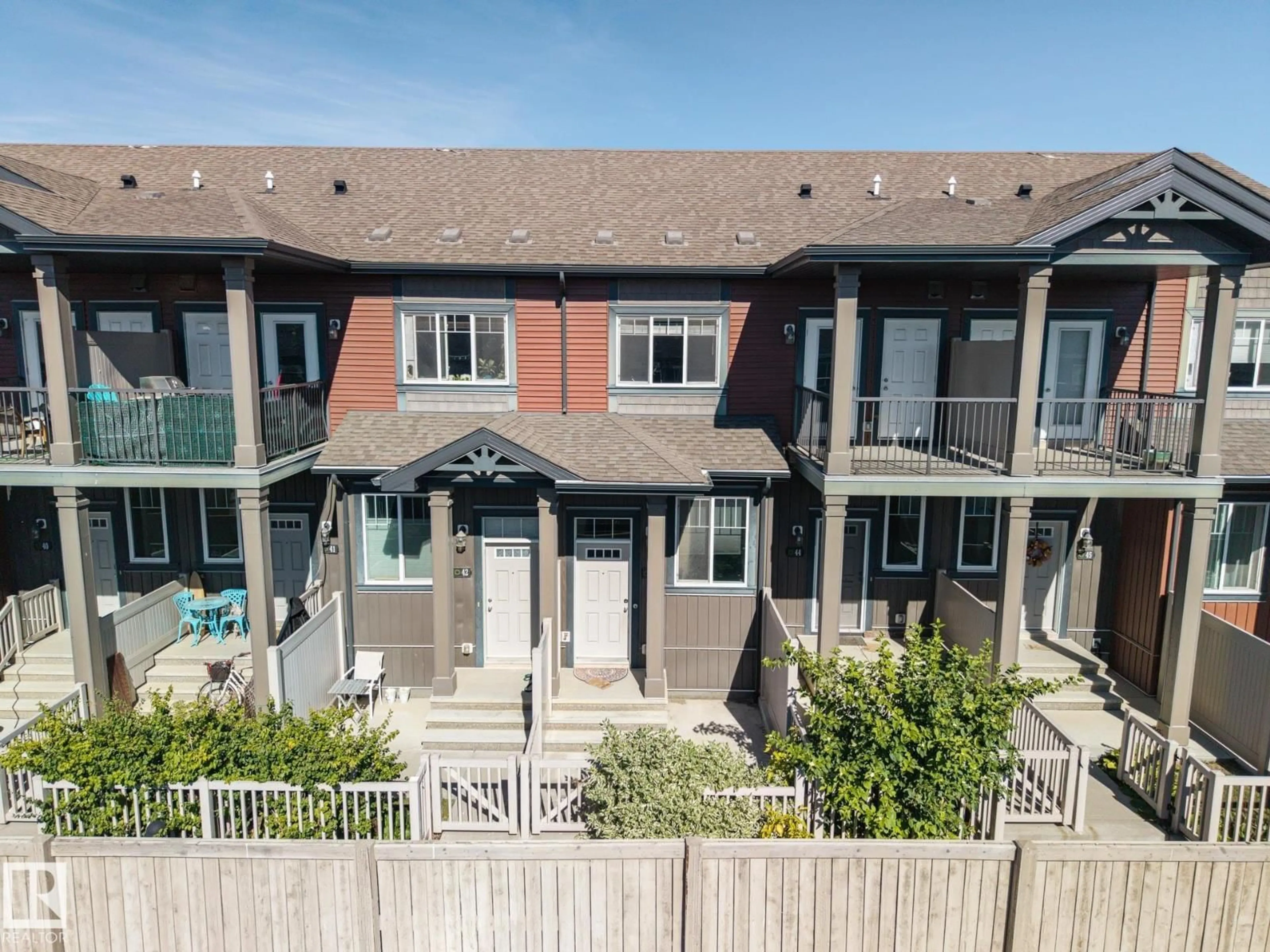 A pic from outside/outdoor area/front of a property/back of a property/a pic from drone, unknown for #43 - 3305 ORCHARDS LI, Edmonton Alberta T6X2H1