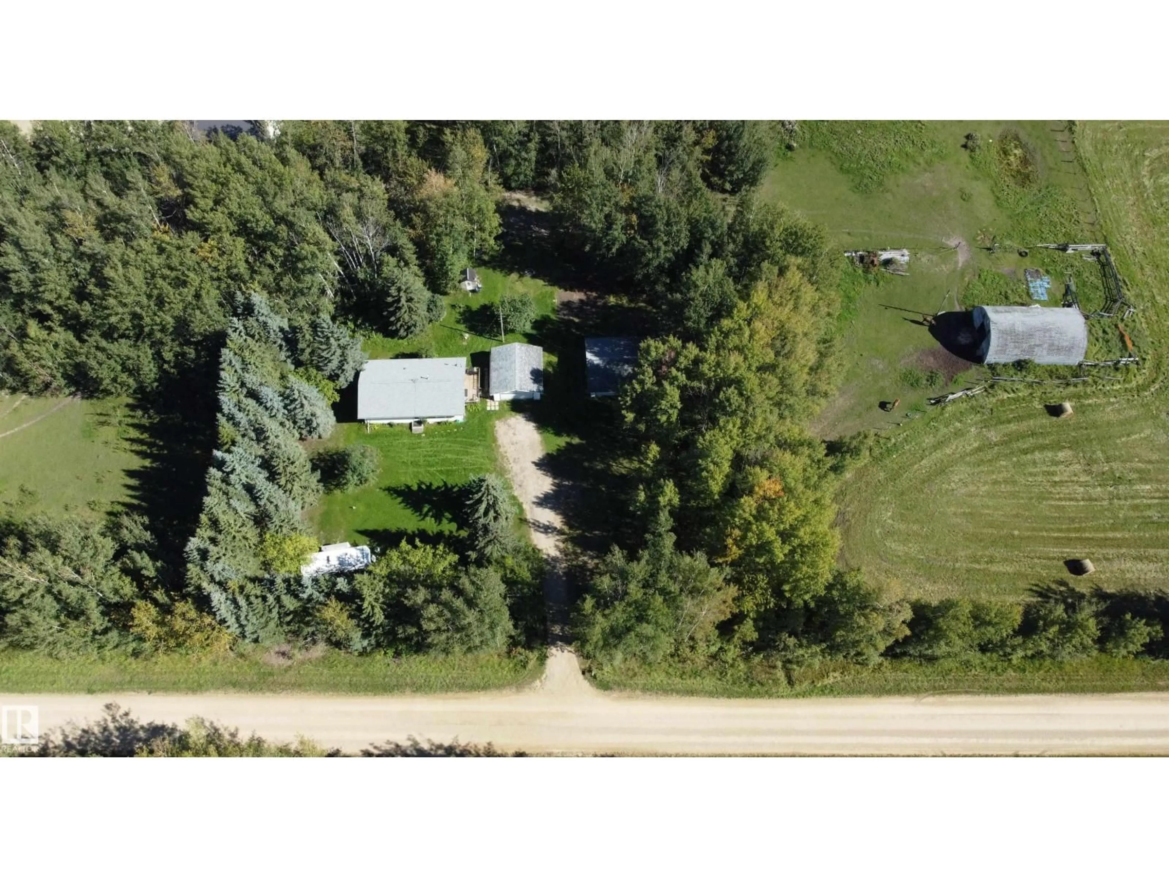 A pic from outside/outdoor area/front of a property/back of a property/a pic from drone, street for 10 RGE ROAD 10, Rural Wetaskiwin County Alberta T0C2C0