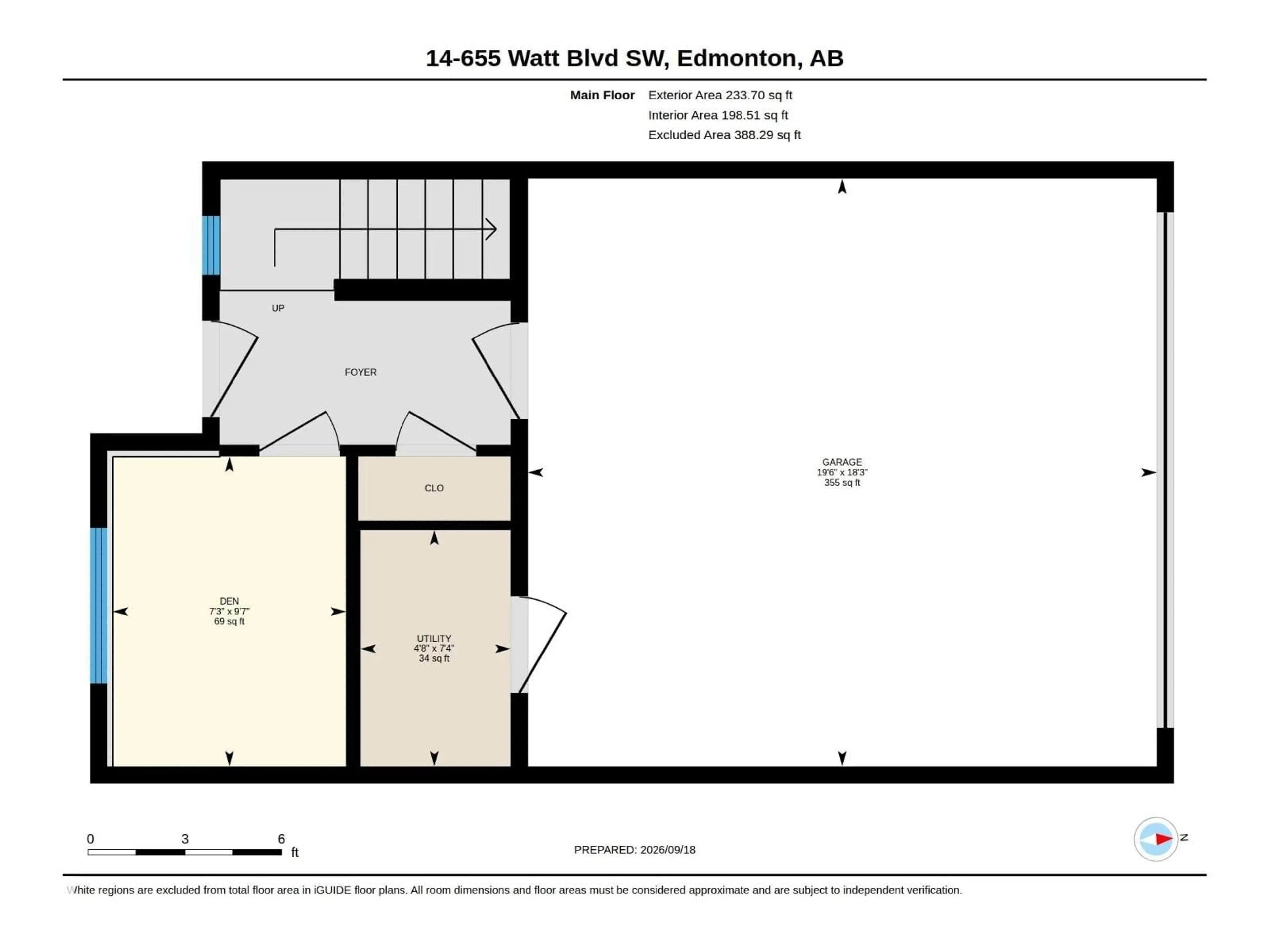 Floor plan for #14 - 655 WATT BV, Edmonton Alberta T6X0Y2