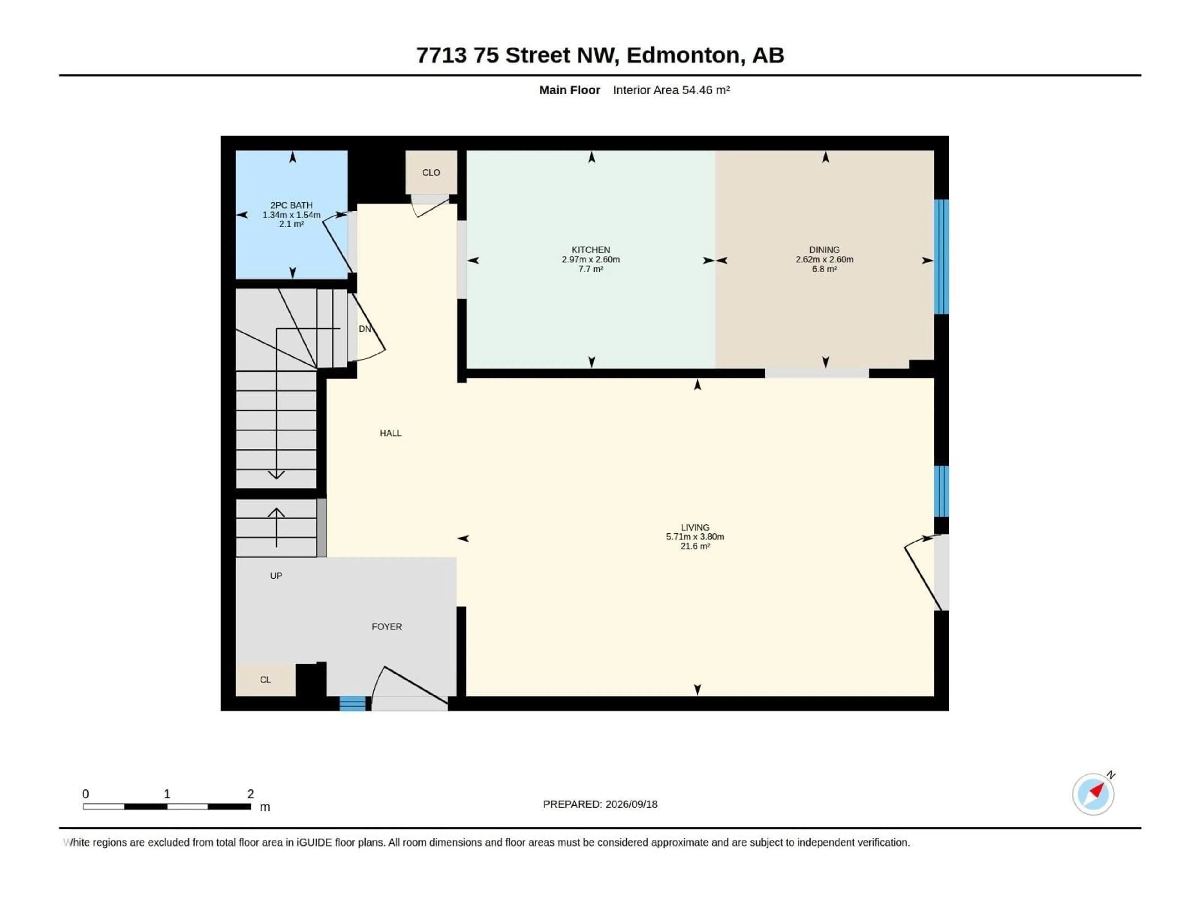 Floor plan for NW - 7711-7717 75 ST, Edmonton Alberta T6C2G2