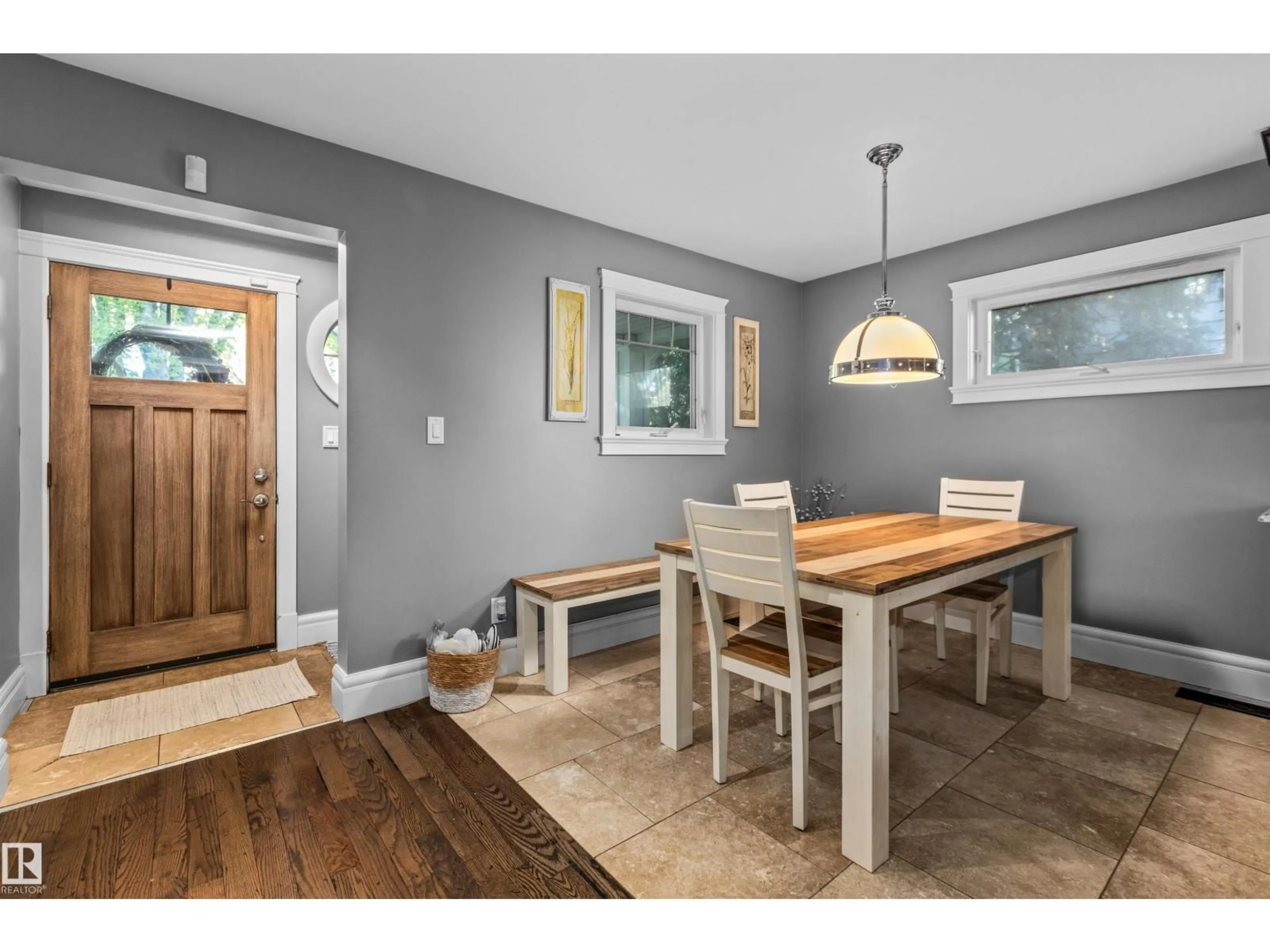 Dining room, wood/laminate floor for 10321 137 ST, Edmonton Alberta T5N2H2