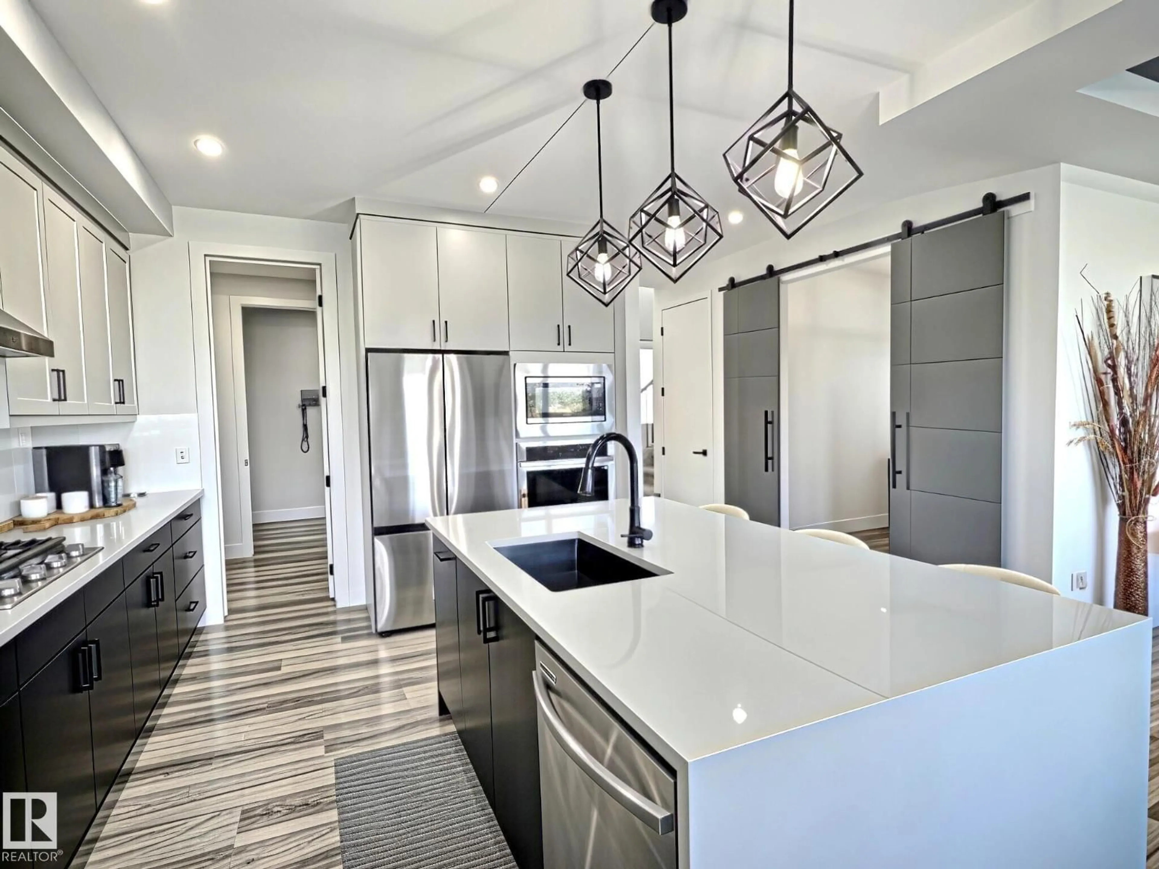 Open concept kitchen, ceramic/tile floor for 20944 128 AV, Edmonton Alberta T5S0R6