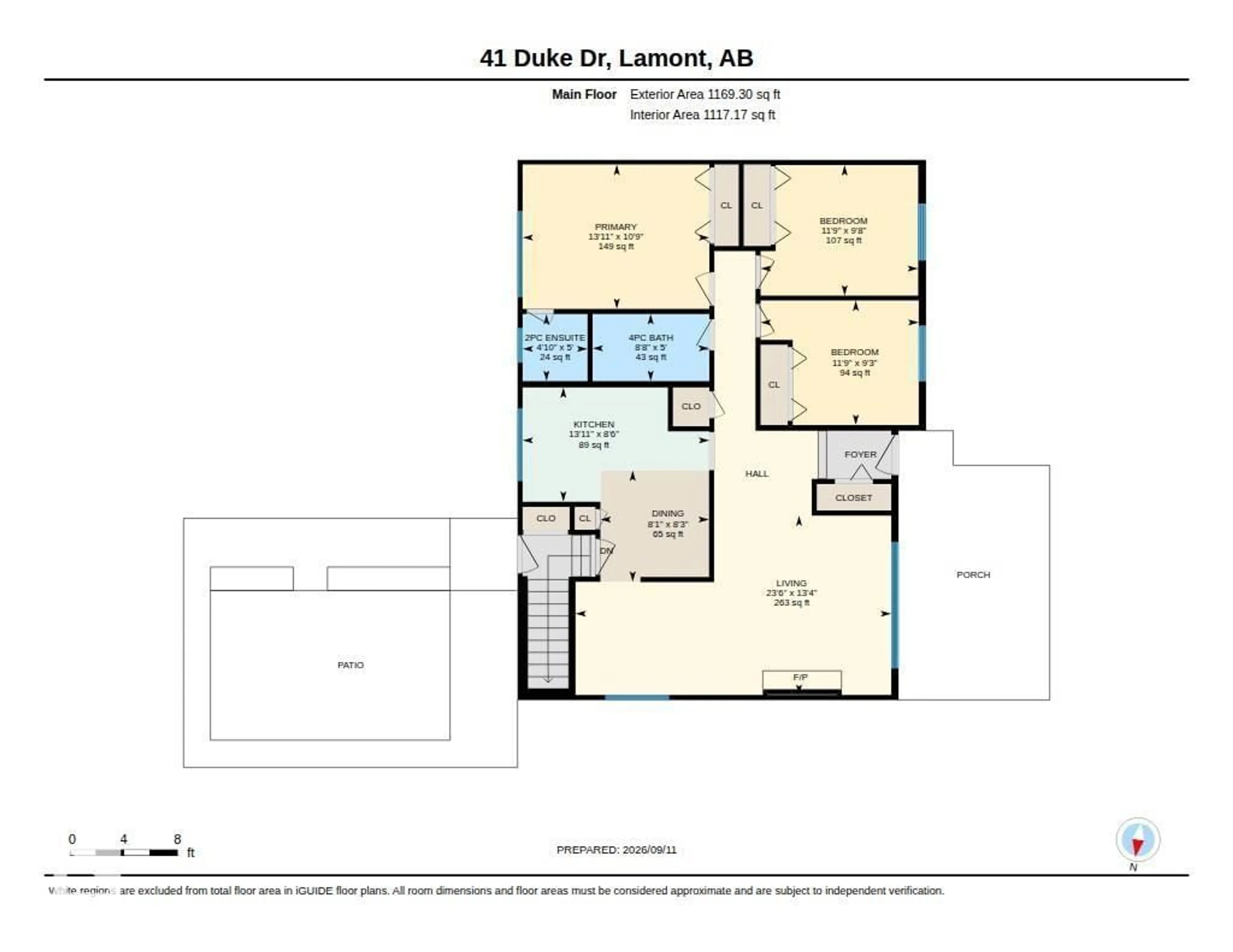 Floor plan for 41 DUKE DR, Lamont Alberta T0B2R0