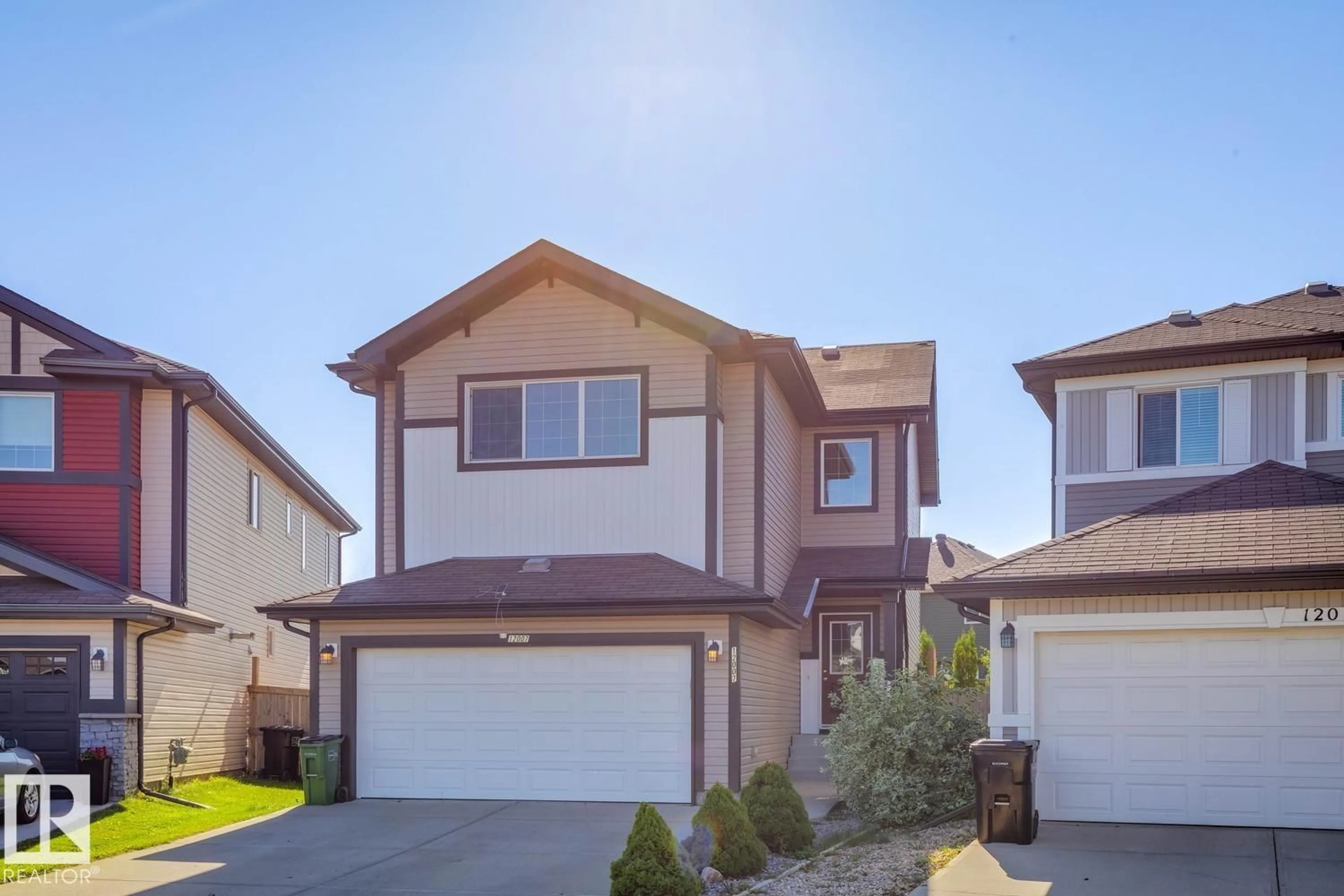 Home with vinyl exterior material, street for NW - 12007 173 AV, Edmonton Alberta T5X0J6