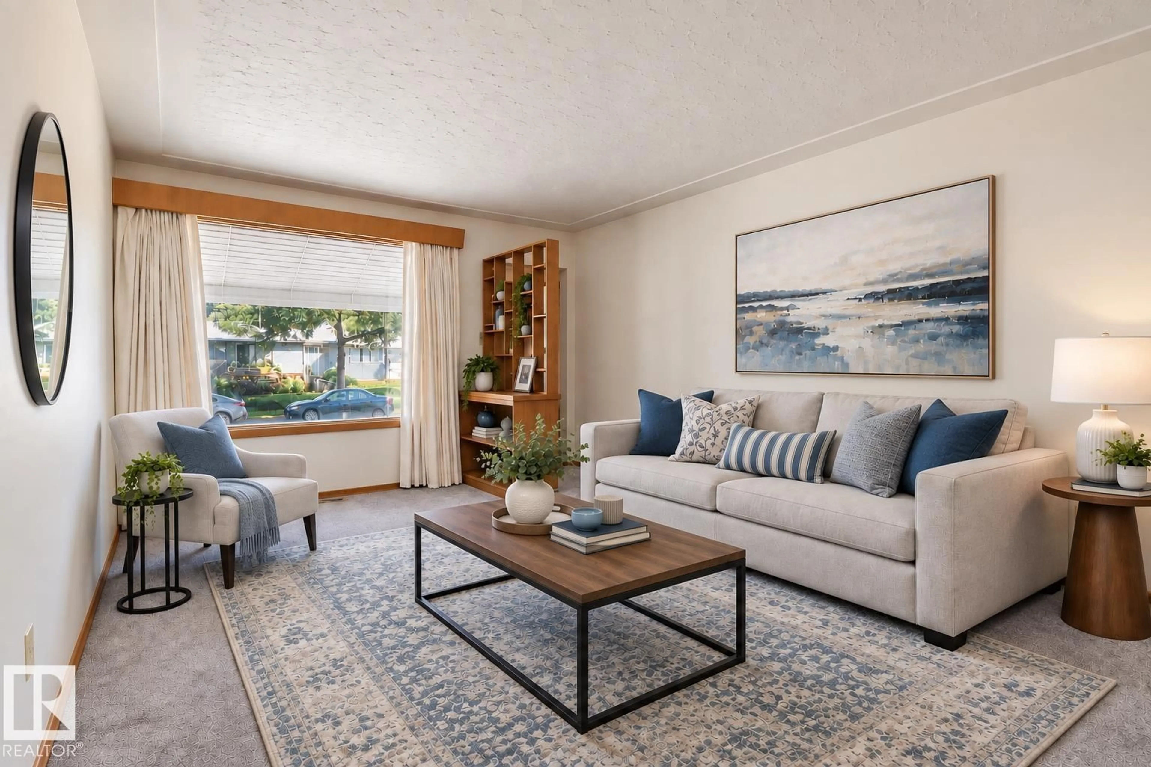Living room with furniture, unknown for 10339 80 STREET NW, Edmonton Alberta T6A3J3