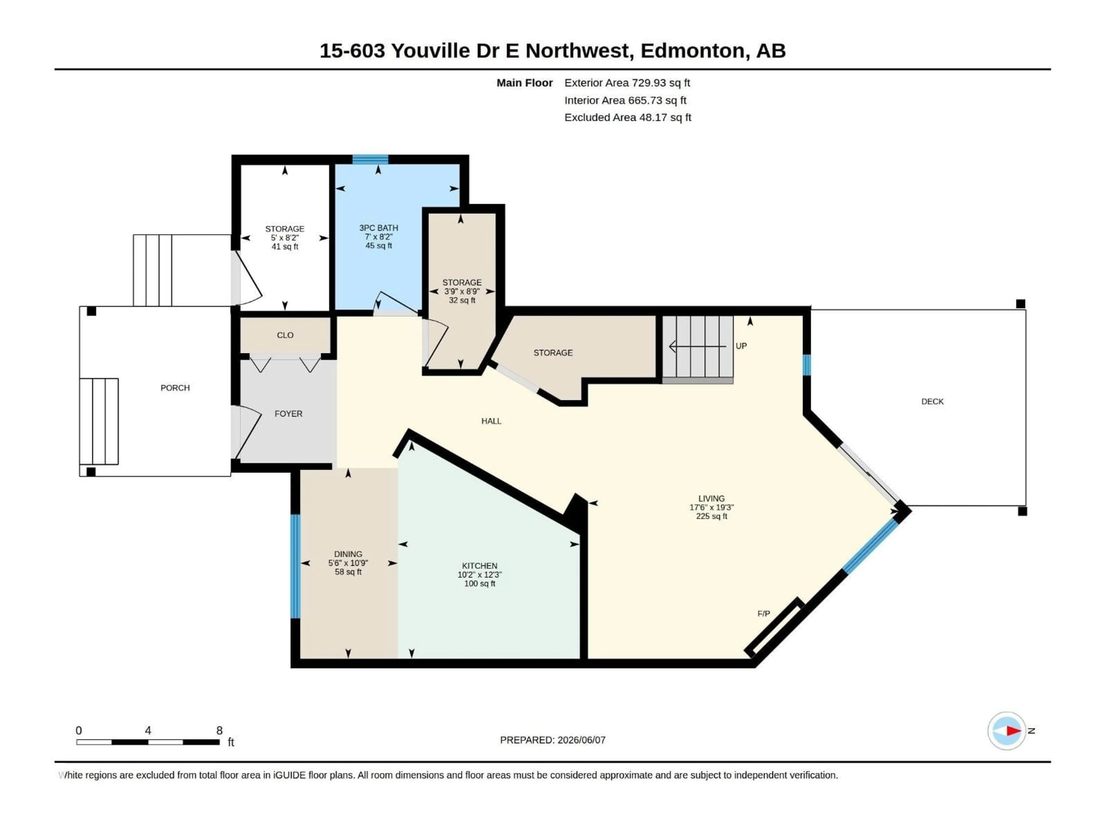 Floor plan for #15 - 603 YOUVILLE DR, Edmonton Alberta T6L6V8
