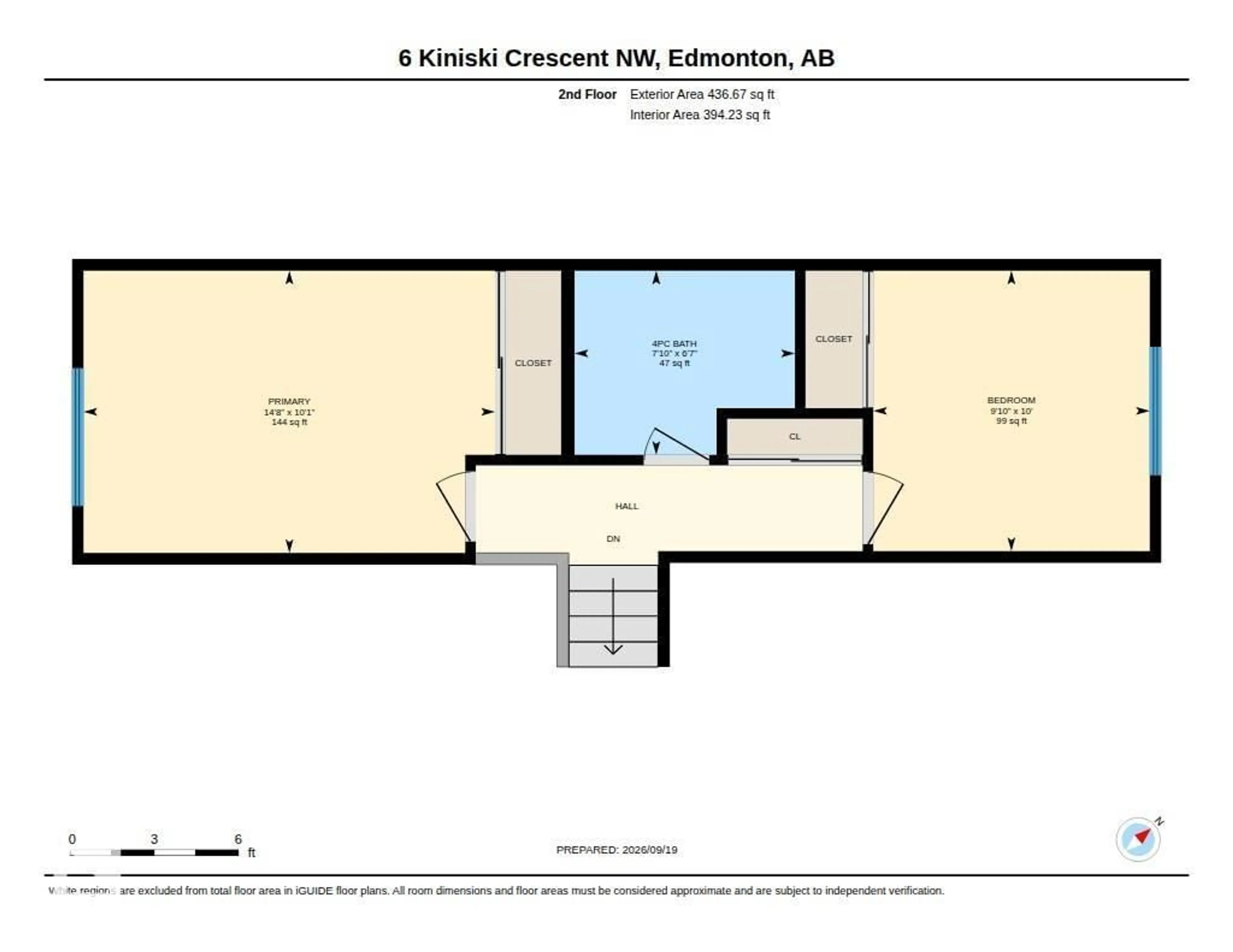 Floor plan for 6 KINISKI CR, Edmonton Alberta T6L5A9