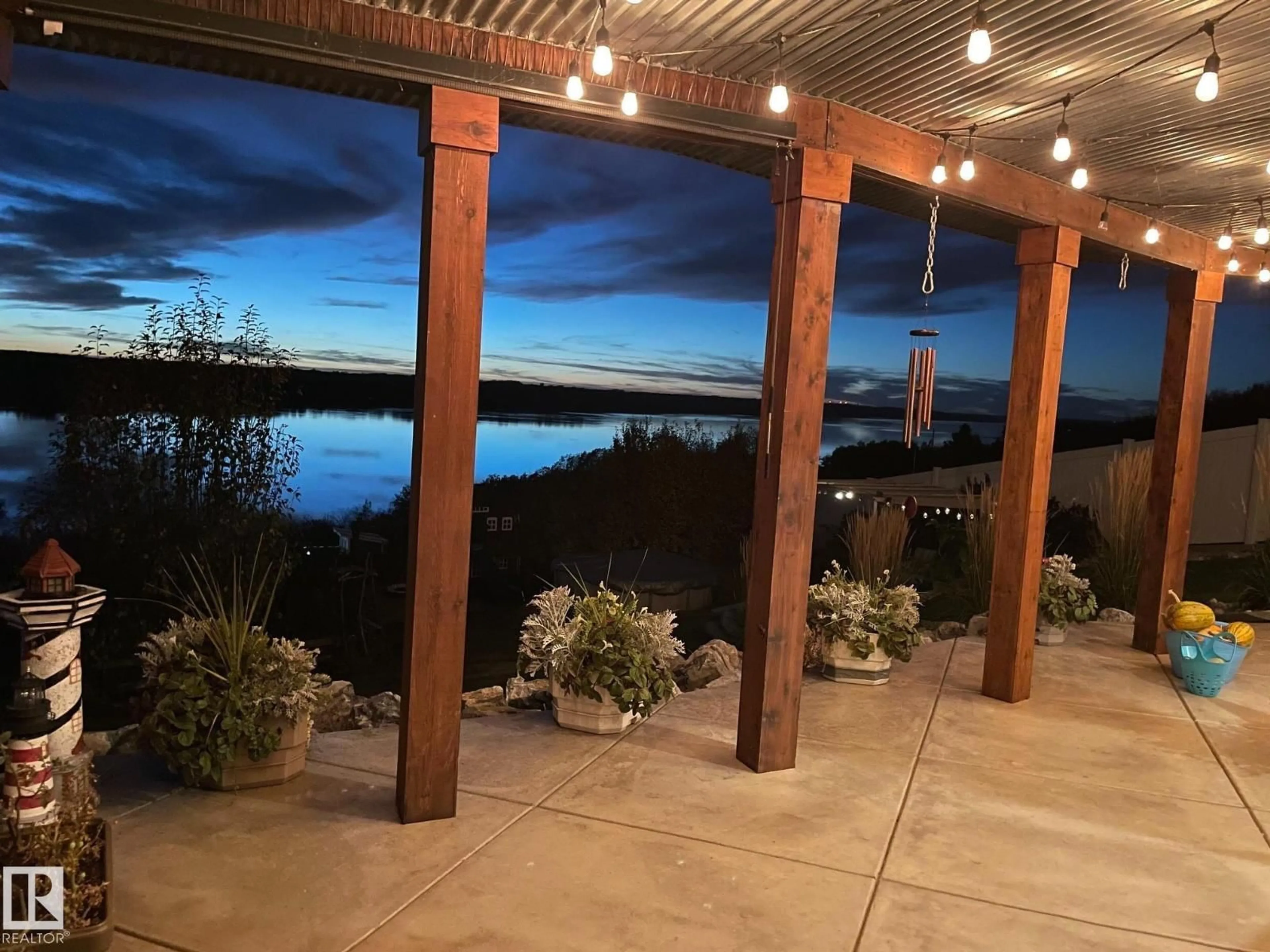 Patio, water/lake/river/ocean view for 19518 - 141 TOWNSHIP ROAD 452, Rural Camrose County Alberta T4V2M9