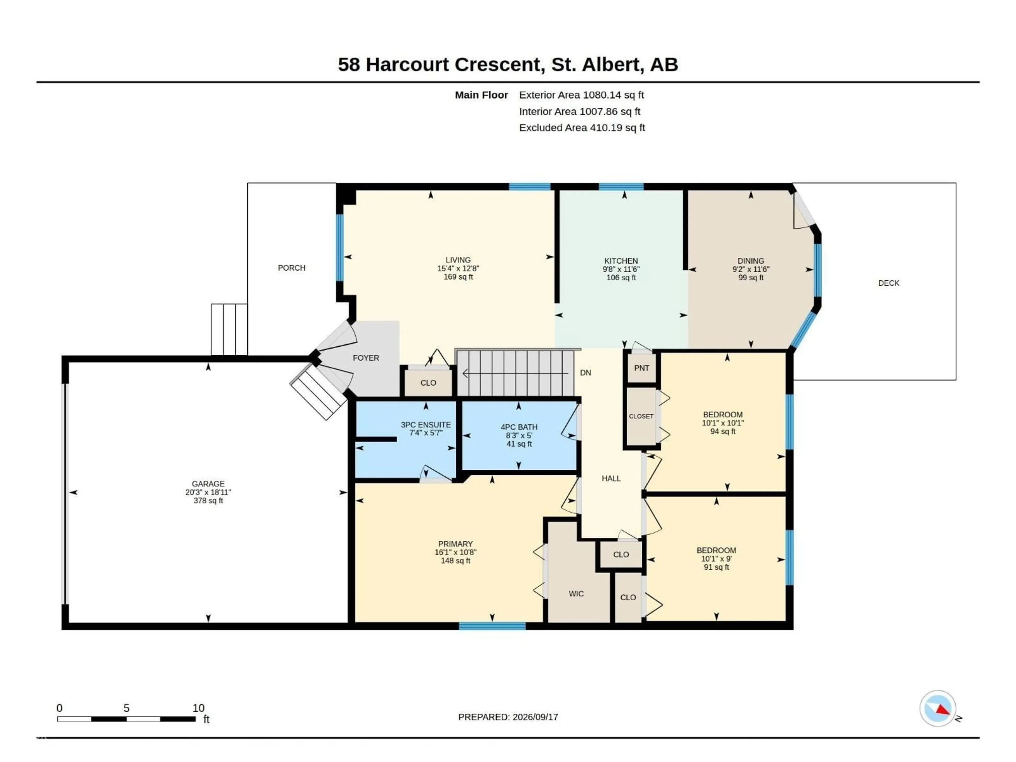 Floor plan for 58 HARCOURT CR, St. Albert Alberta T8N6K7