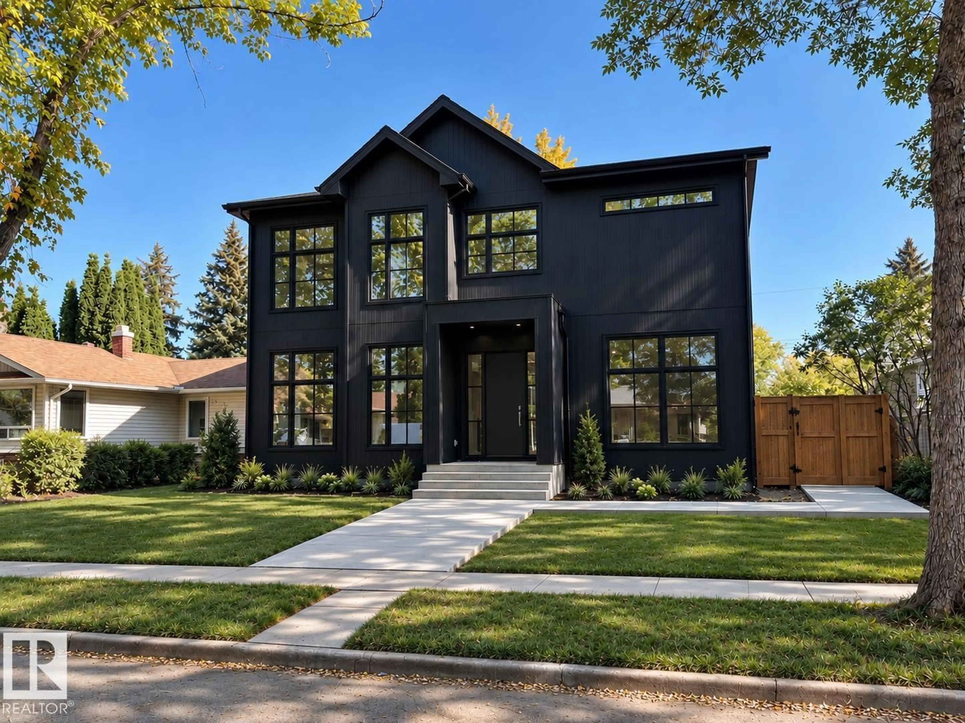 Home with brick exterior material, street for NW - 9243 148 ST, Edmonton Alberta T5R1A4
