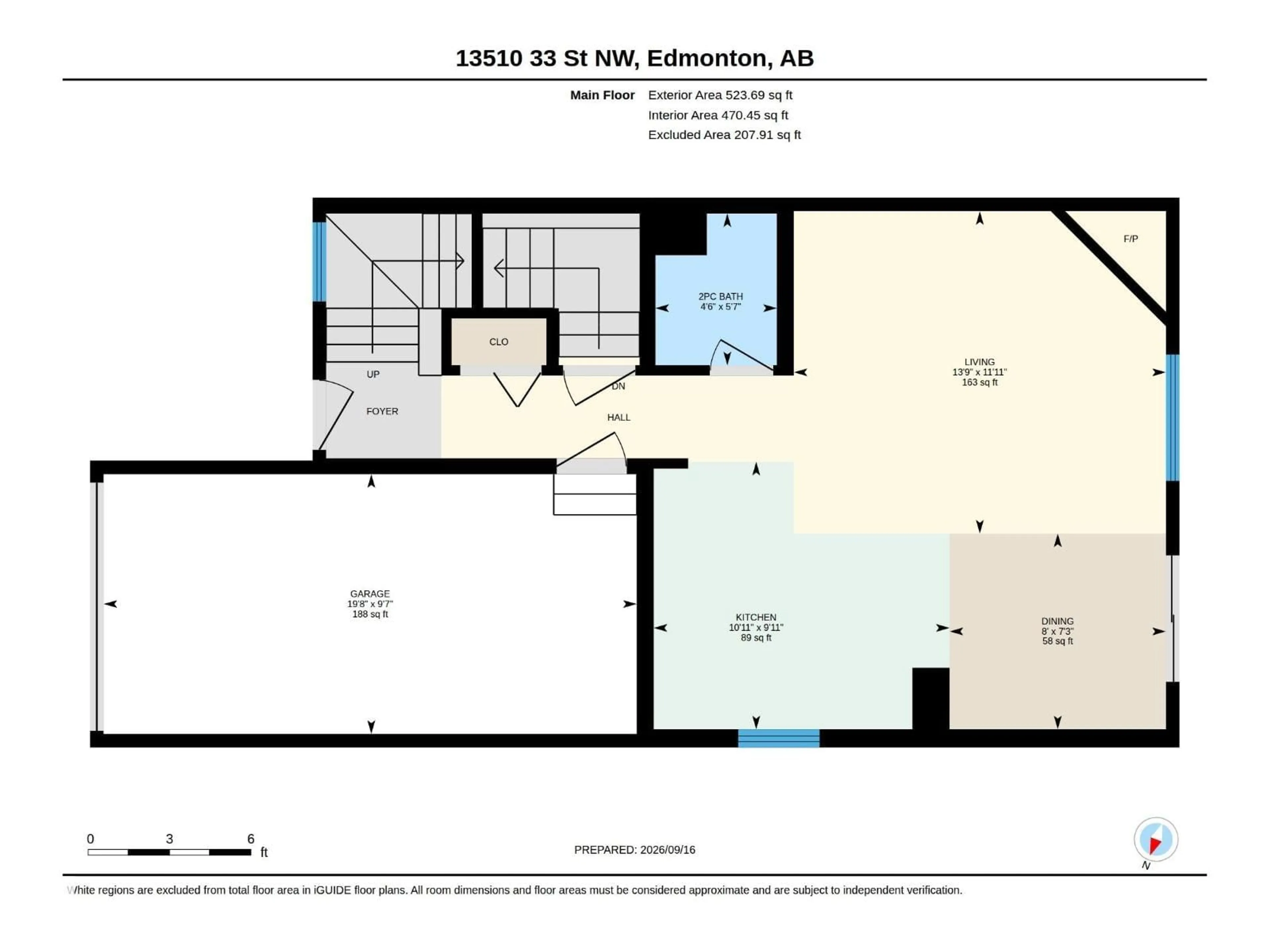 Floor plan for NW - 13510 33 ST, Edmonton Alberta T5A5E1