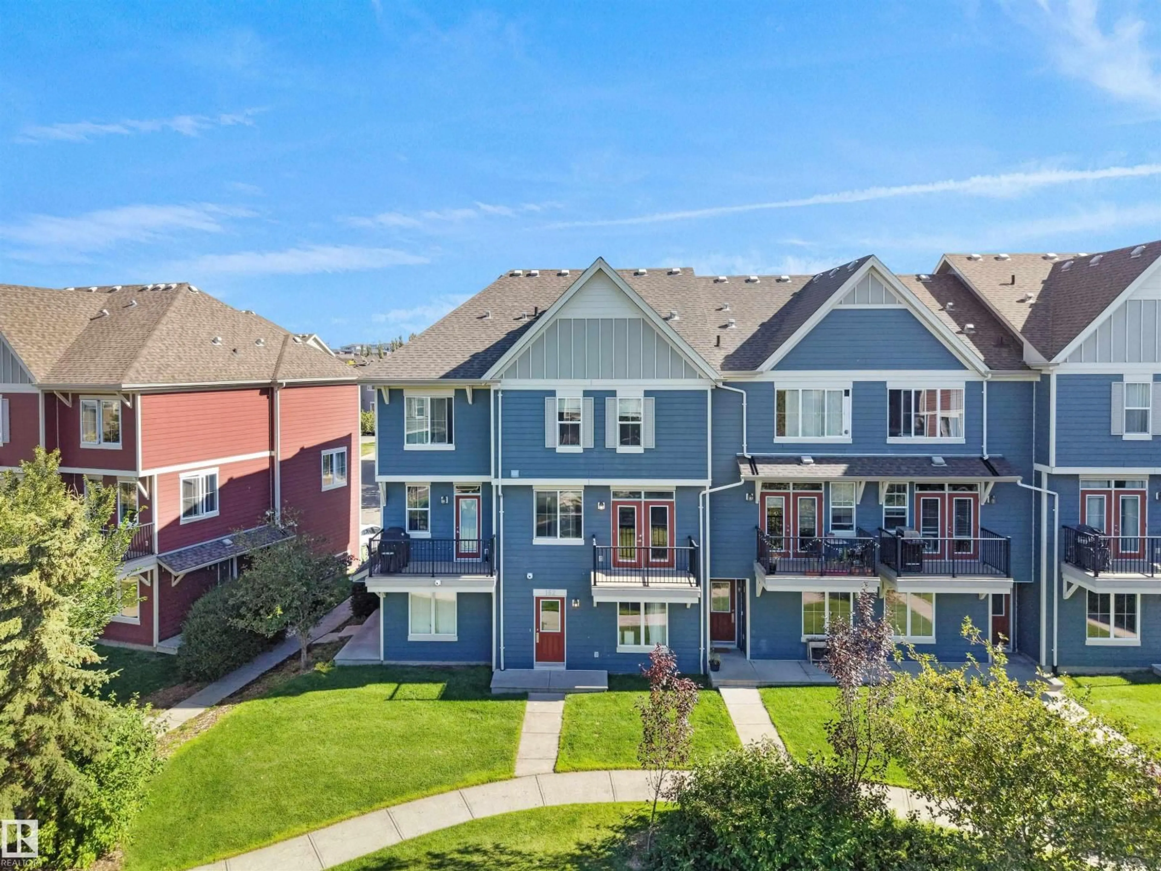 A pic from outside/outdoor area/front of a property/back of a property/a pic from drone, unknown for 603 - 162 WATT BV, Edmonton Alberta T6X0P3