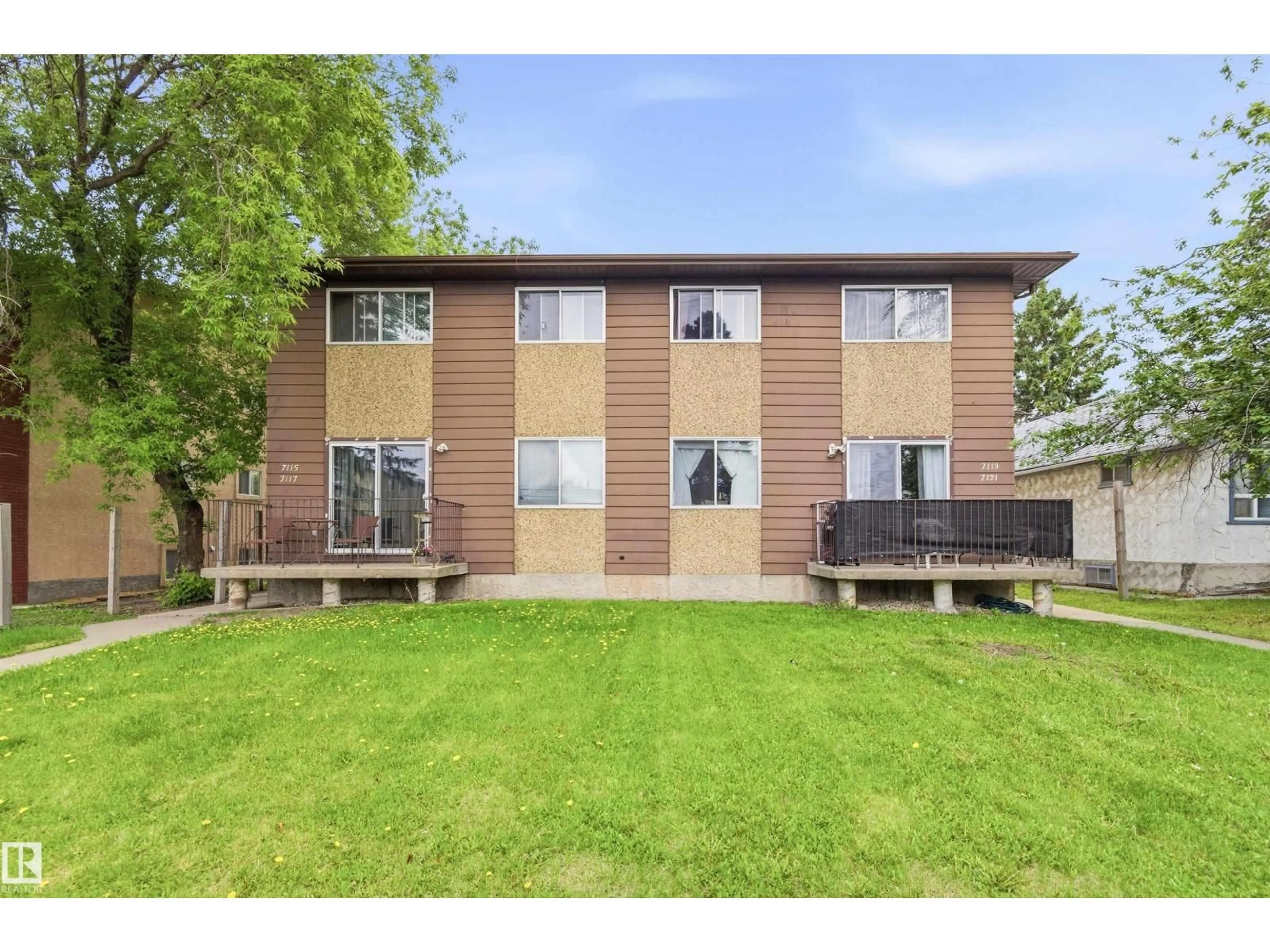A pic from outside/outdoor area/front of a property/back of a property/a pic from drone, building for NW - 7115-7121 80 AV, Edmonton Alberta T6B0C7