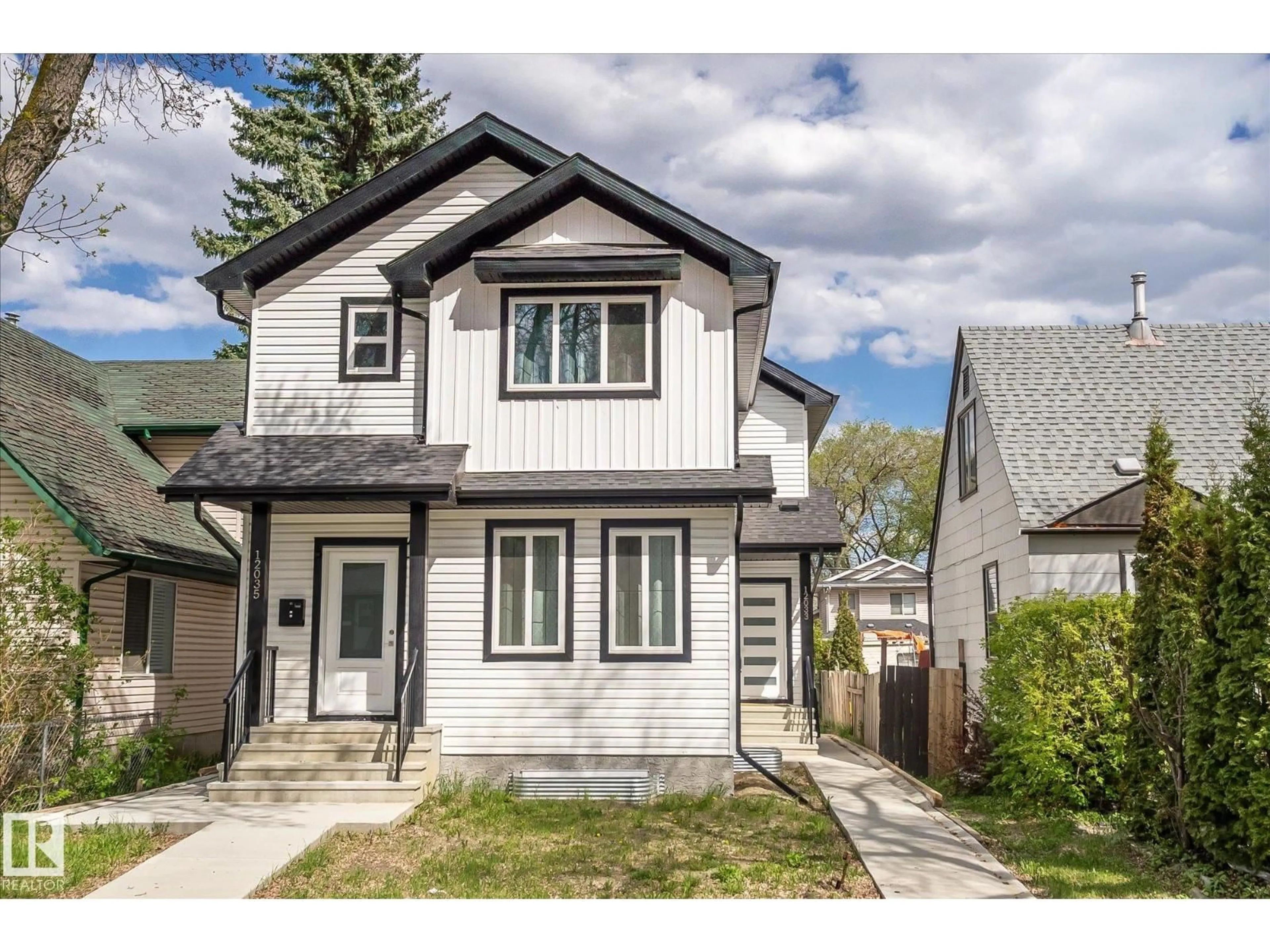 Home with vinyl exterior material, street for 12033 92 ST, Edmonton Alberta T5G1A8
