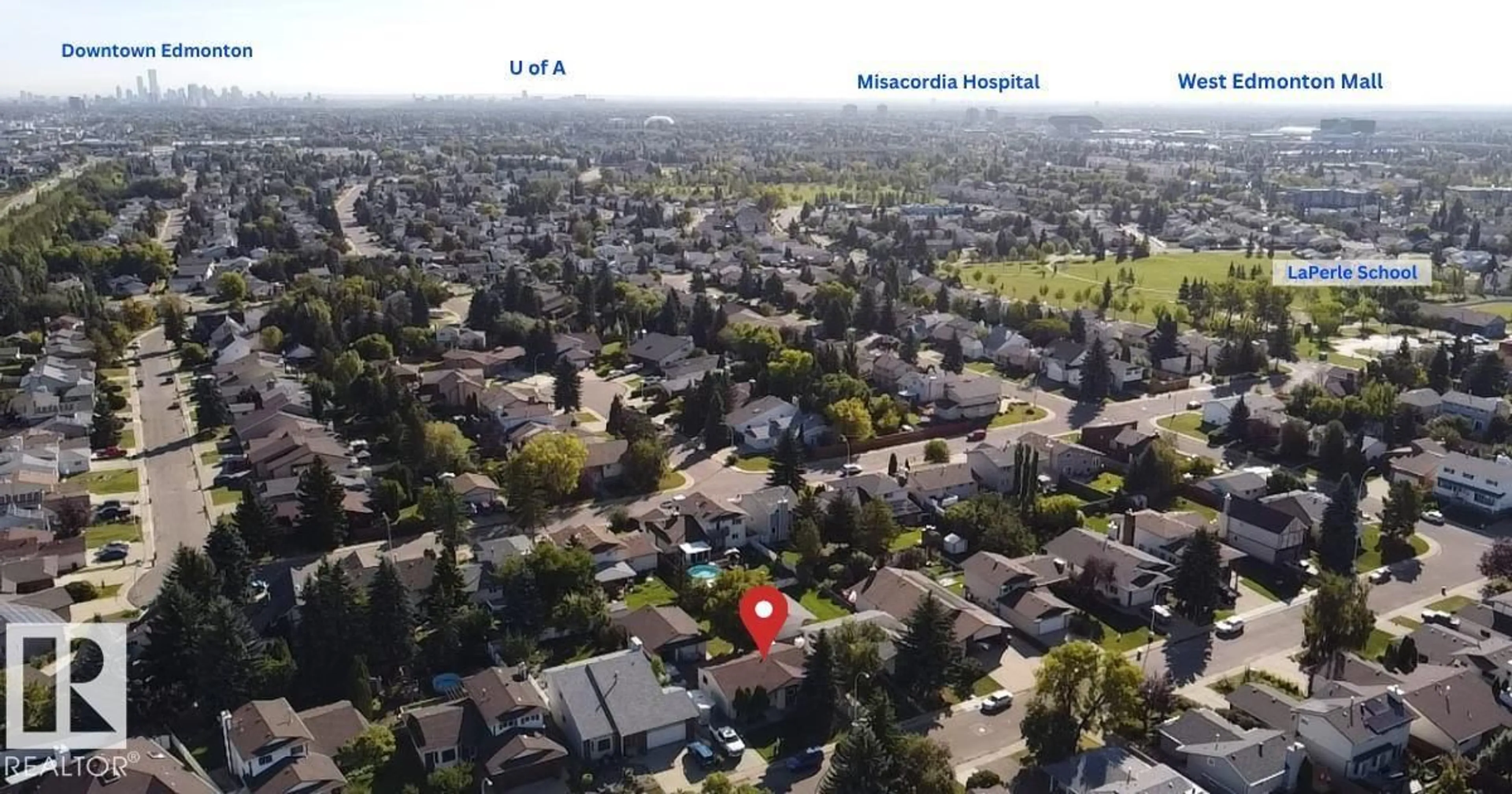 A pic from outside/outdoor area/front of a property/back of a property/a pic from drone, unknown for NW - 9831 188 ST, Edmonton Alberta T5T4H3