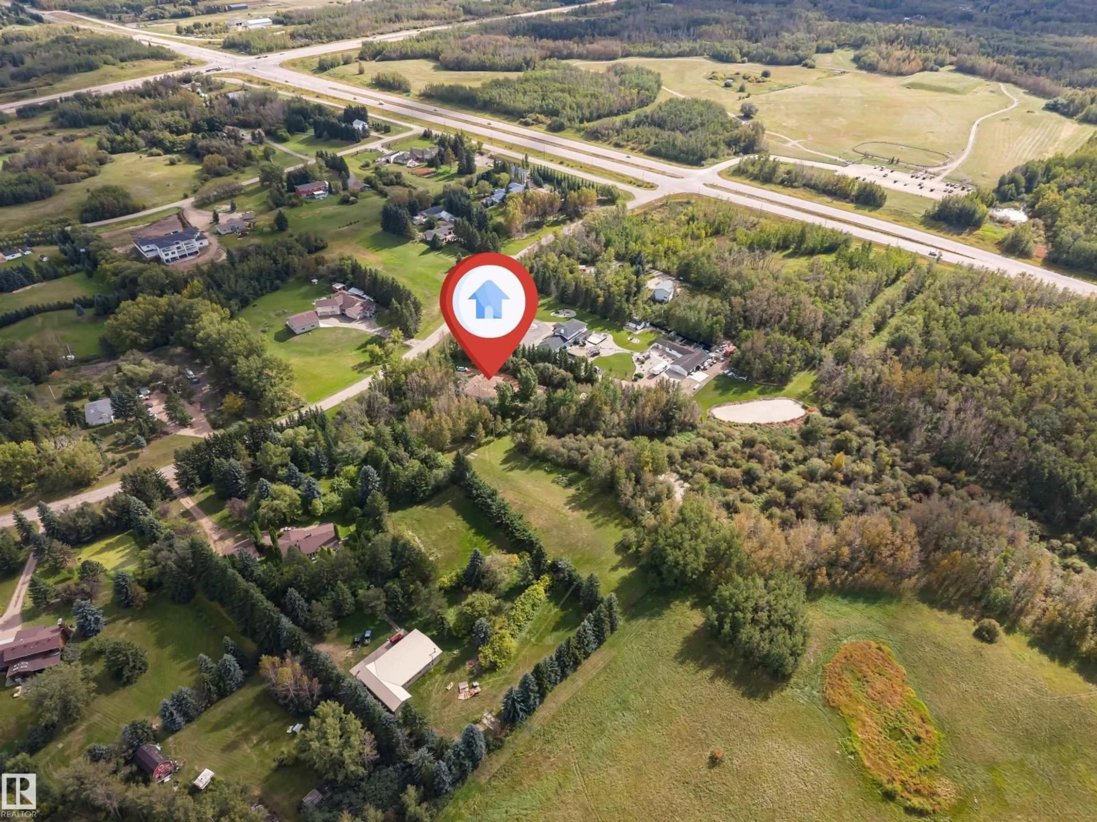 A pic from outside/outdoor area/front of a property/back of a property/a pic from drone, street for #37 - 23020 TOWNSHIP ROAD RD, Rural Strathcona County Alberta T8B1H1