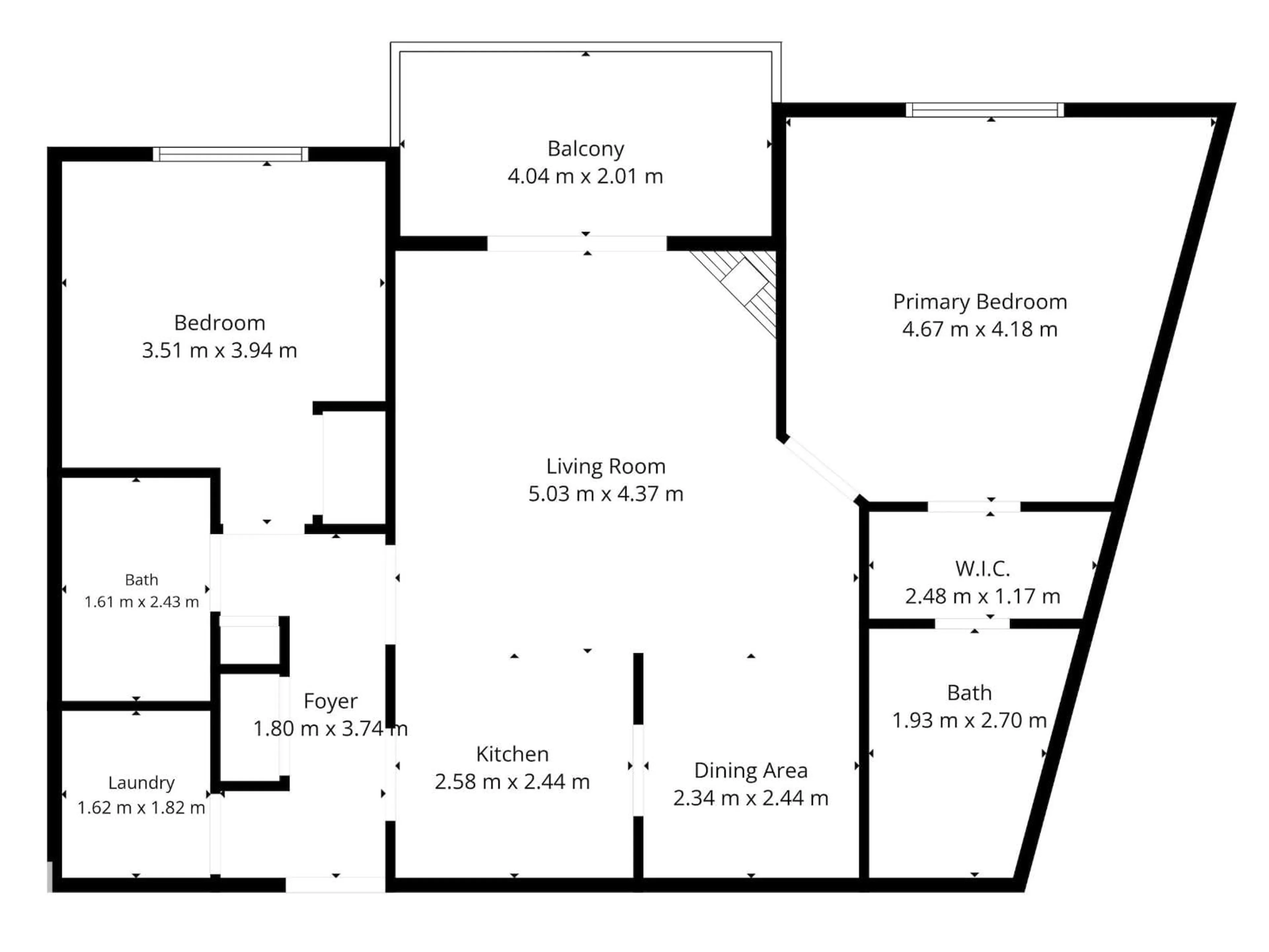 Floor plan for #437 - 16311 95 ST, Edmonton Alberta T5Z3Y5