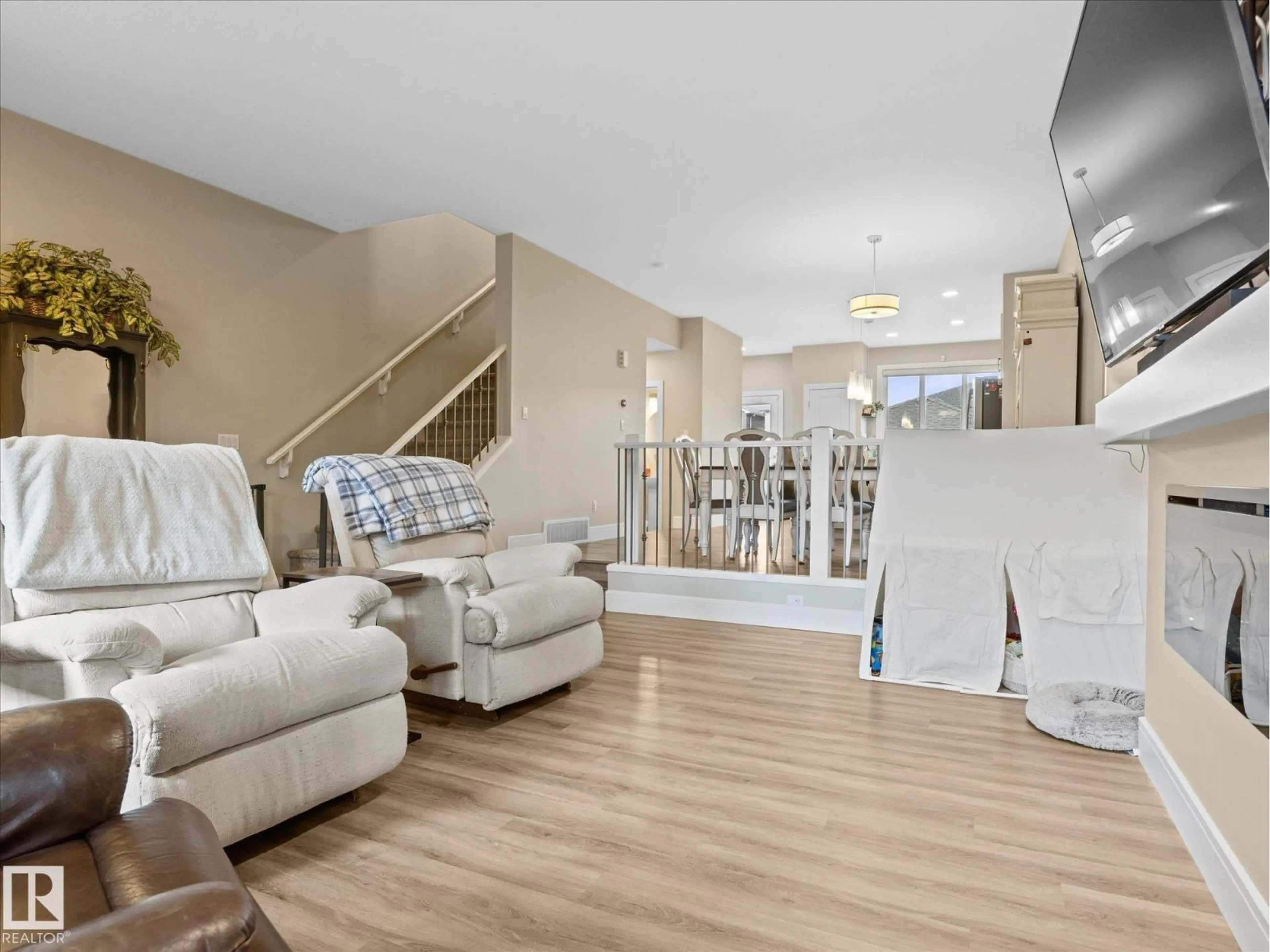 Living room with furniture, unknown for 4036 CHAPPELLE GR, Edmonton Alberta T6W4B3