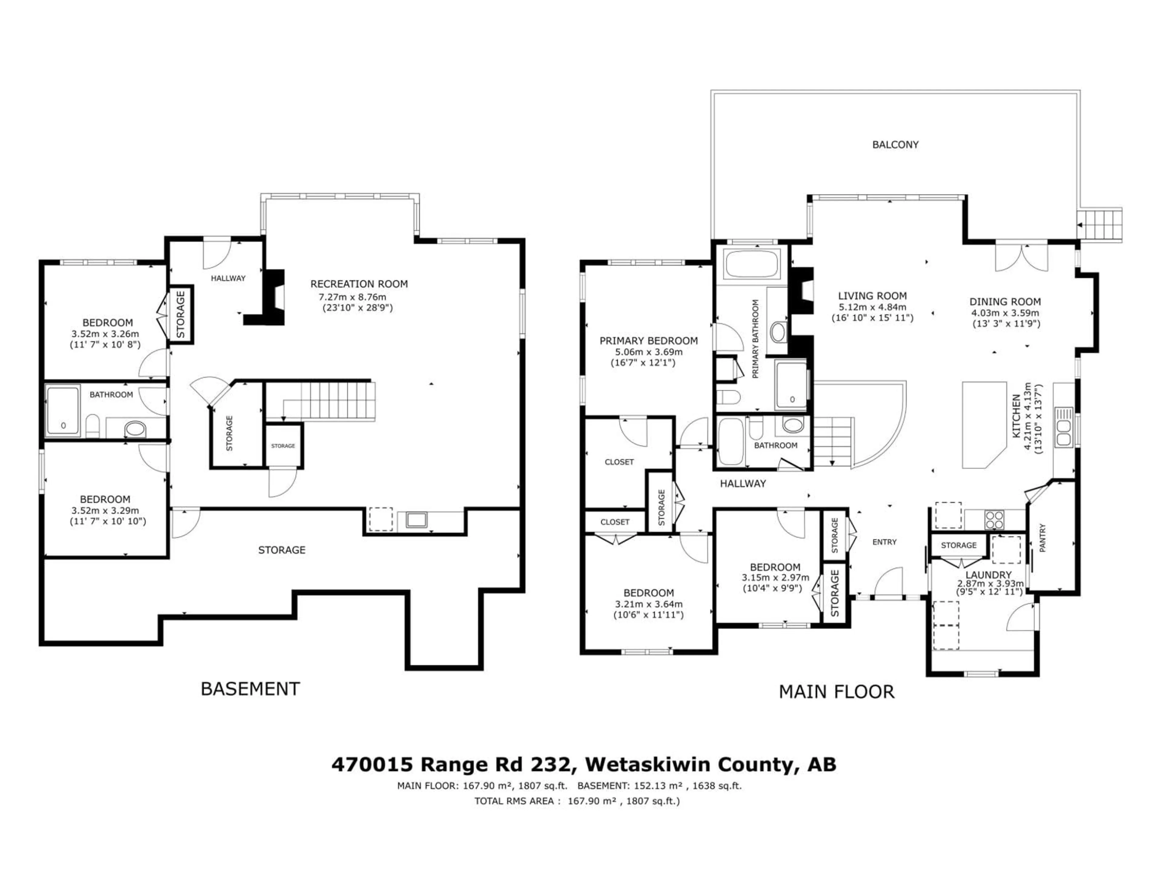 Floor plan for 470015 RANGE ROAD 232, Rural Wetaskiwin County Alberta T9A1W9