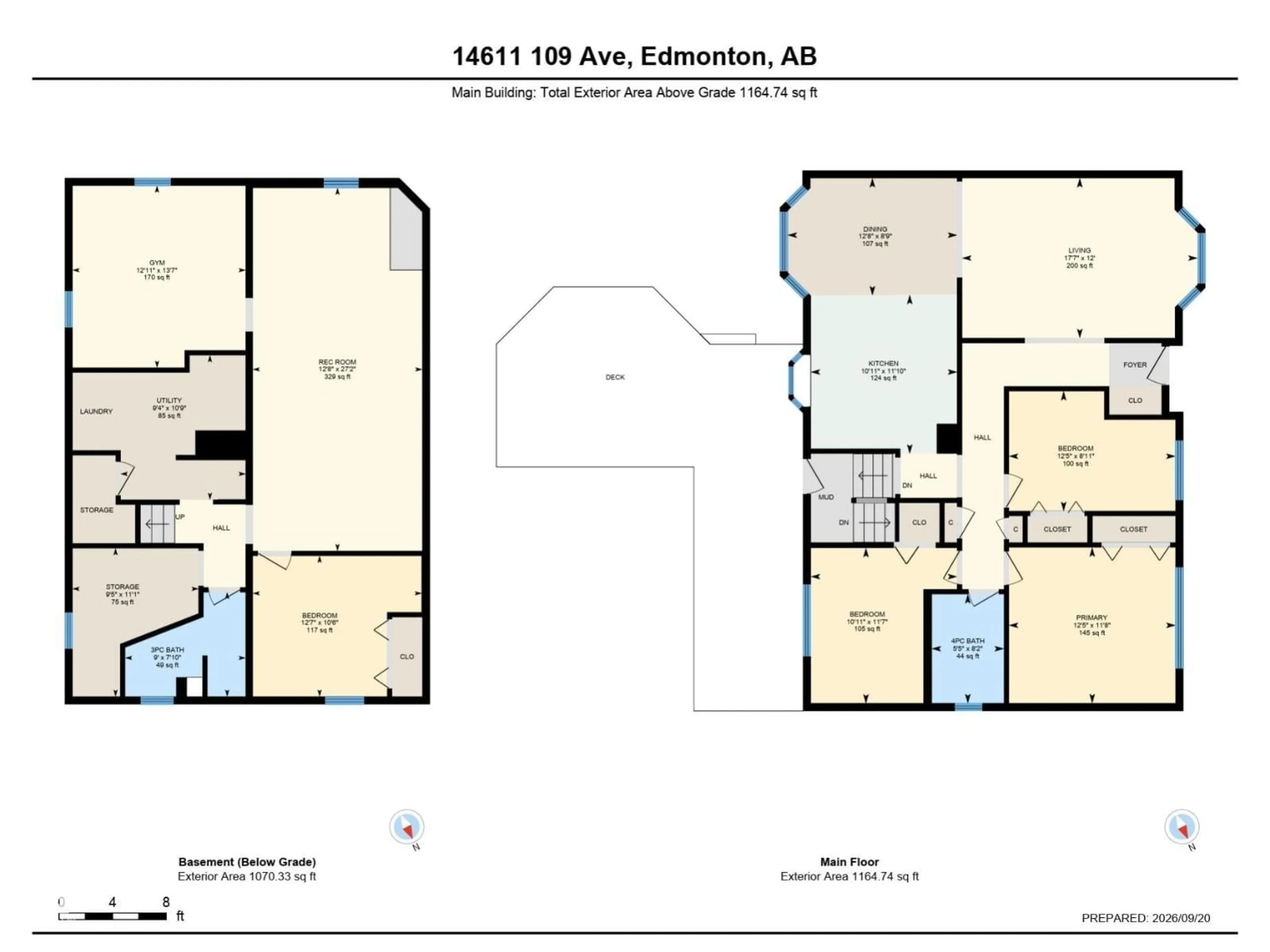 Floor plan for NW - 14611 109 AV, Edmonton Alberta T5N1H8