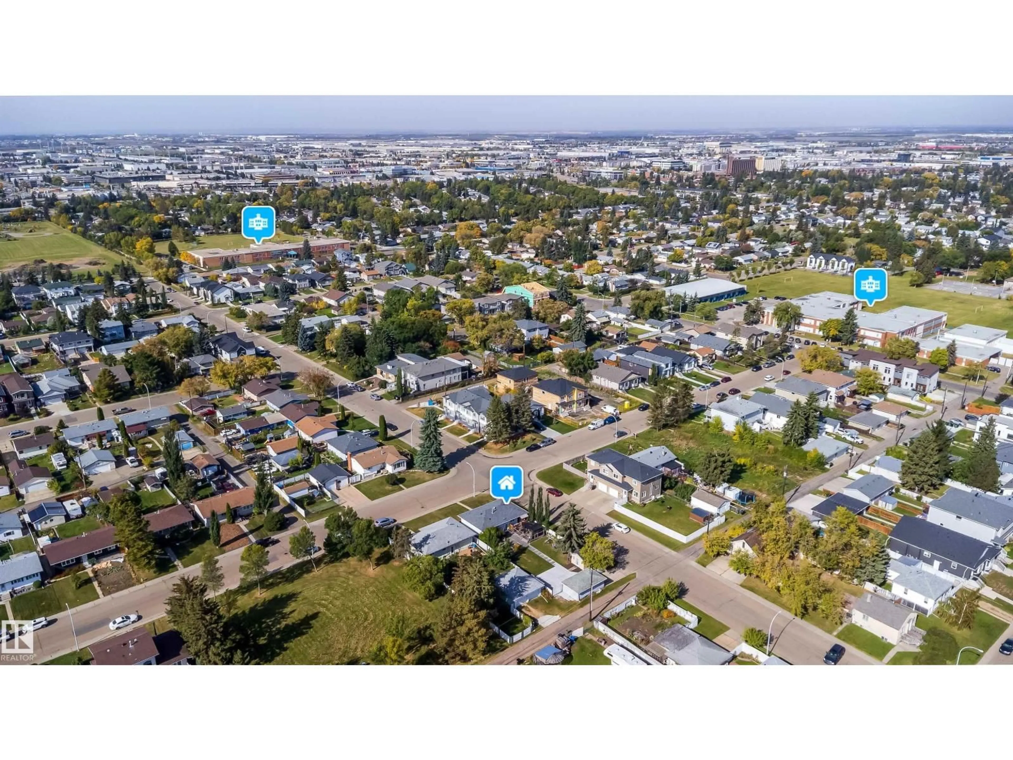 A pic from outside/outdoor area/front of a property/back of a property/a pic from drone, street for 10245 160 ST NW, Edmonton Alberta T5P3G1