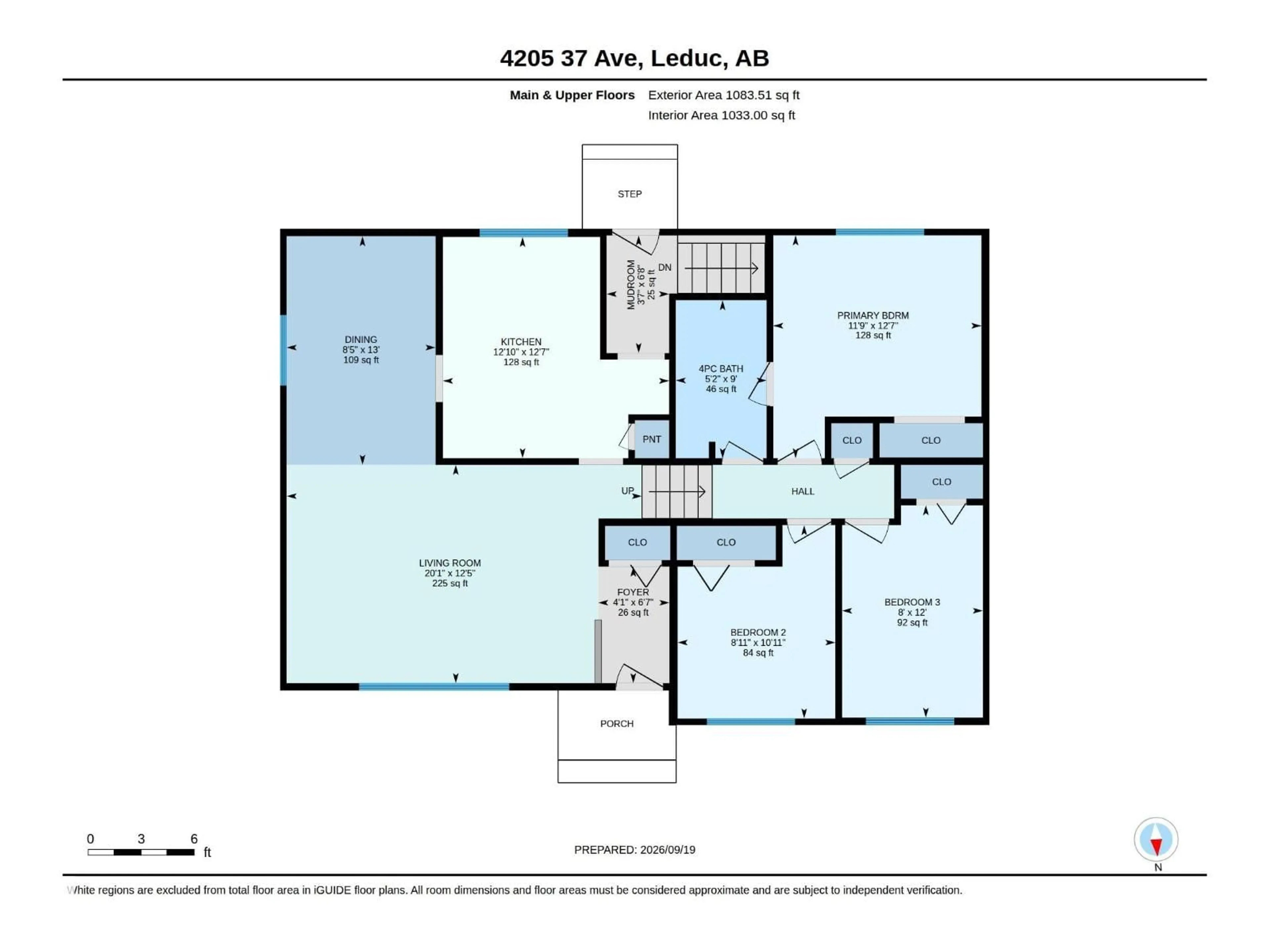 Floor plan for 4205 37 AV, Leduc Alberta T9E6A5