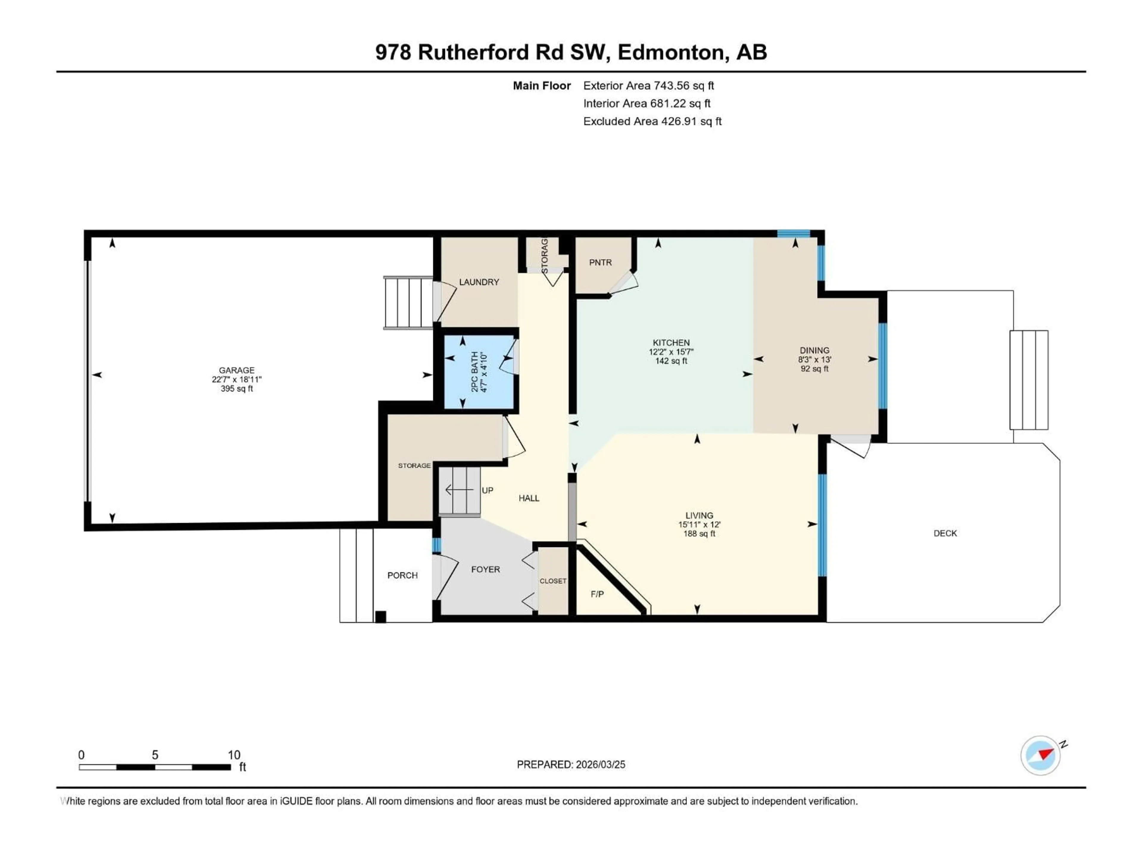 Floor plan for 978 RUTHERFORD RD, Edmonton Alberta T6W1W9