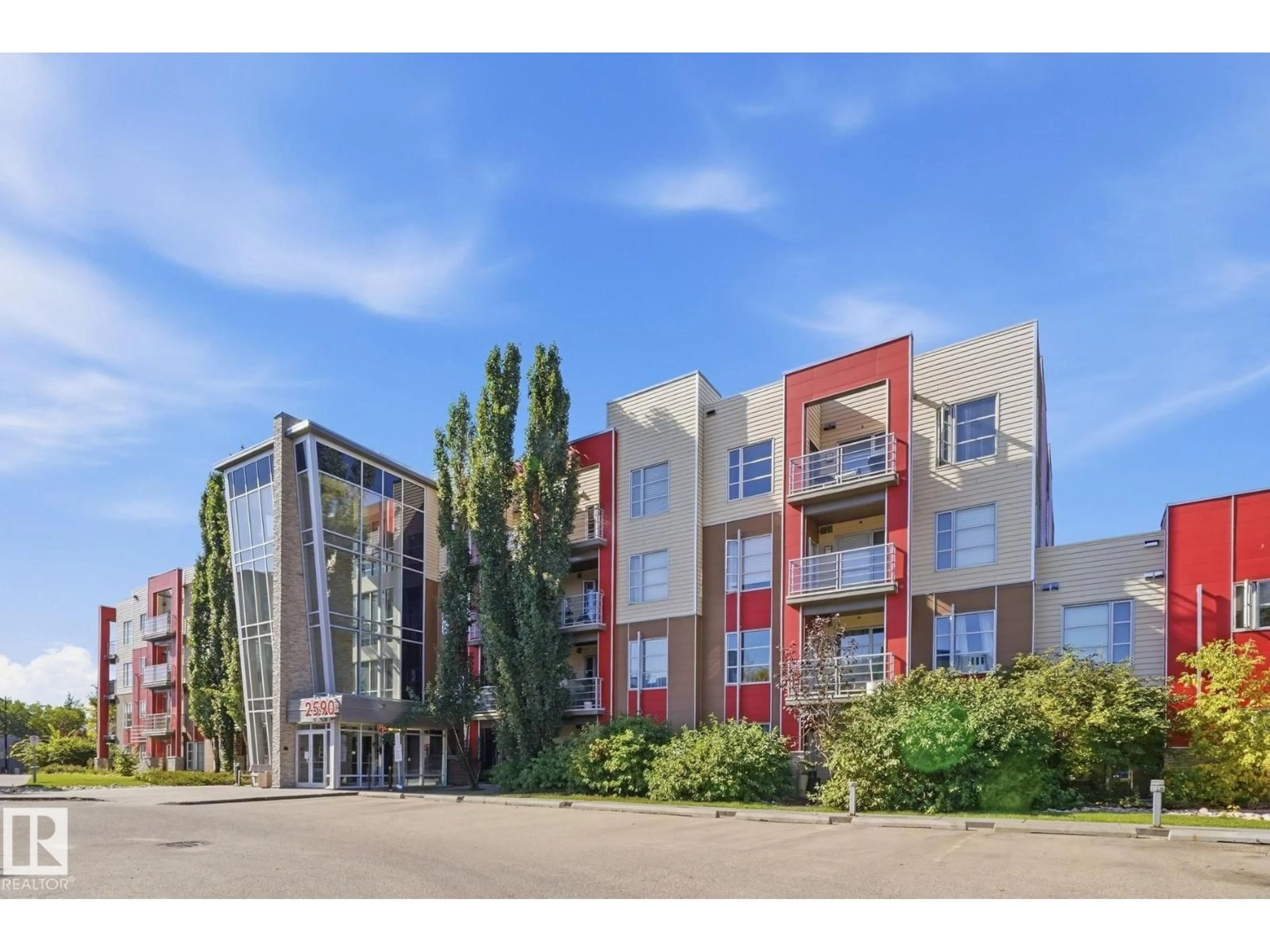 A pic from outside/outdoor area/front of a property/back of a property/a pic from drone, building for #108 - 2590 ANDERSON WY, Edmonton Alberta T6W0R2