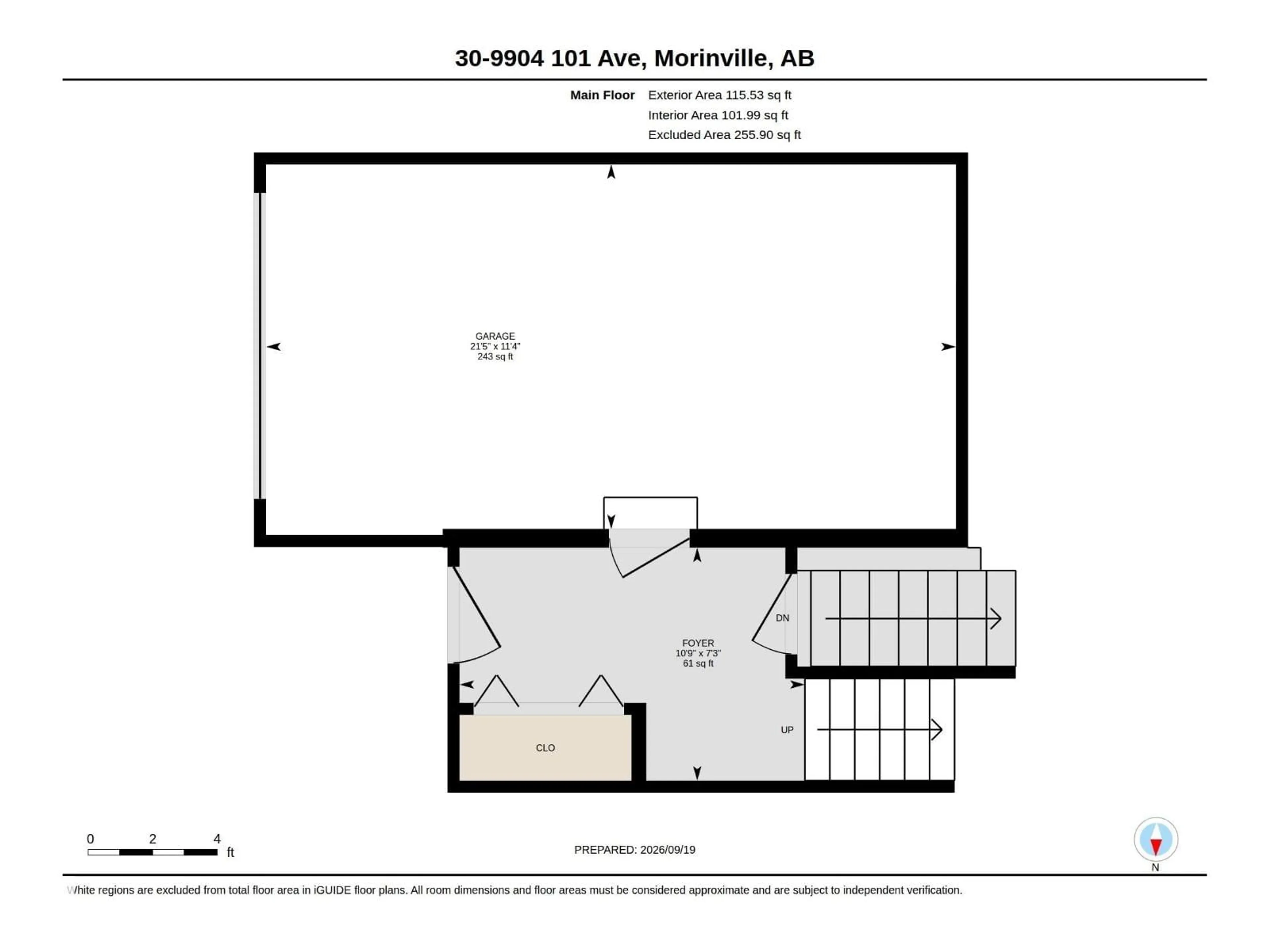 Floor plan for #30 - 9904 101 AV, Morinville Alberta T8R0E2