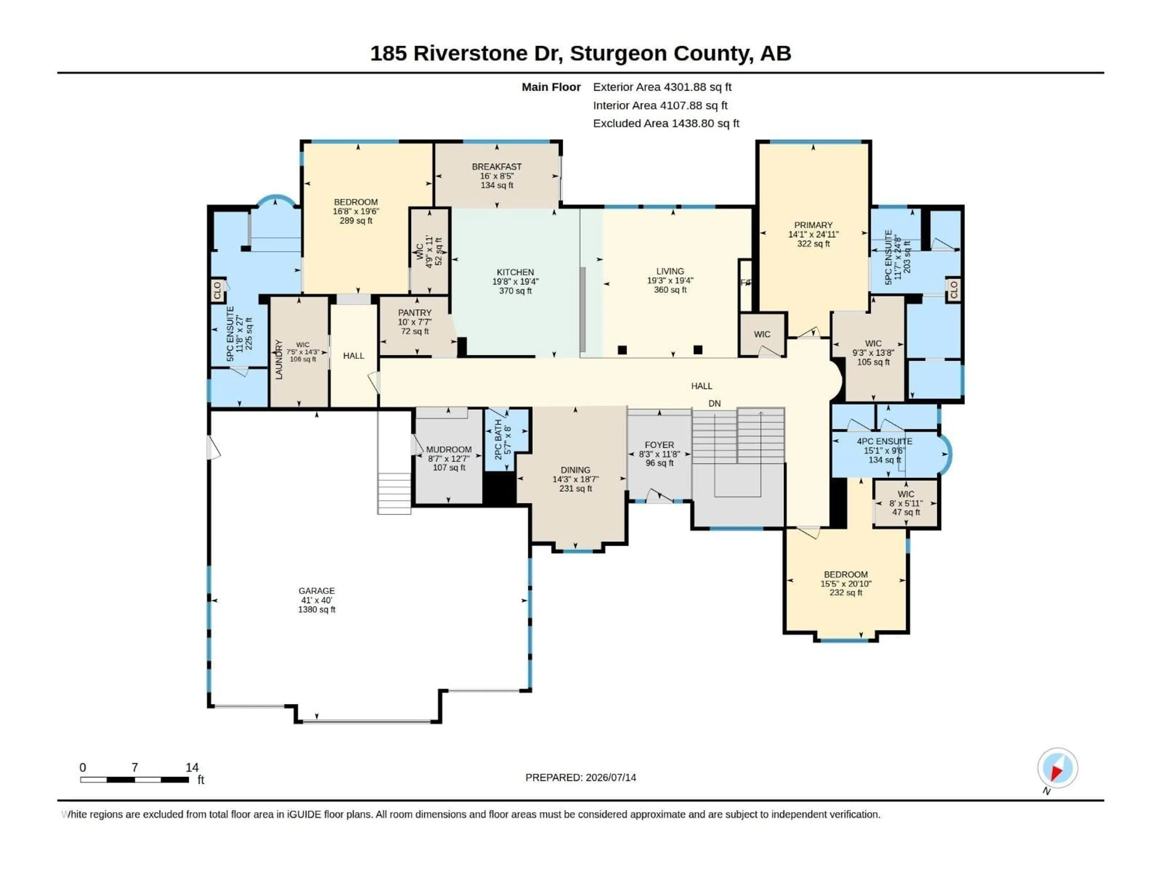 Floor plan for 185 RIVERSTONE DR, Rural Sturgeon County Alberta T8T0B9