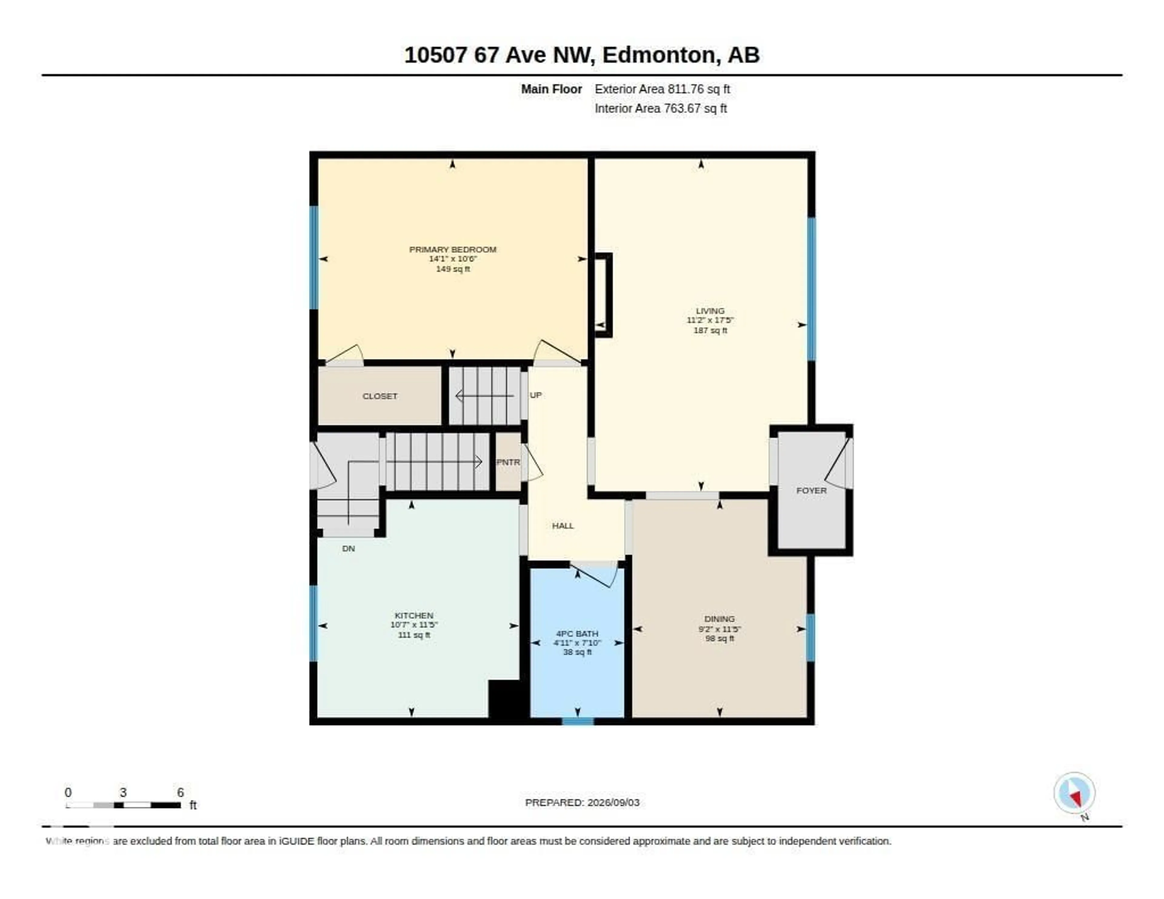 Floor plan for 10507 67 AV, Edmonton Alberta T6H1Z4