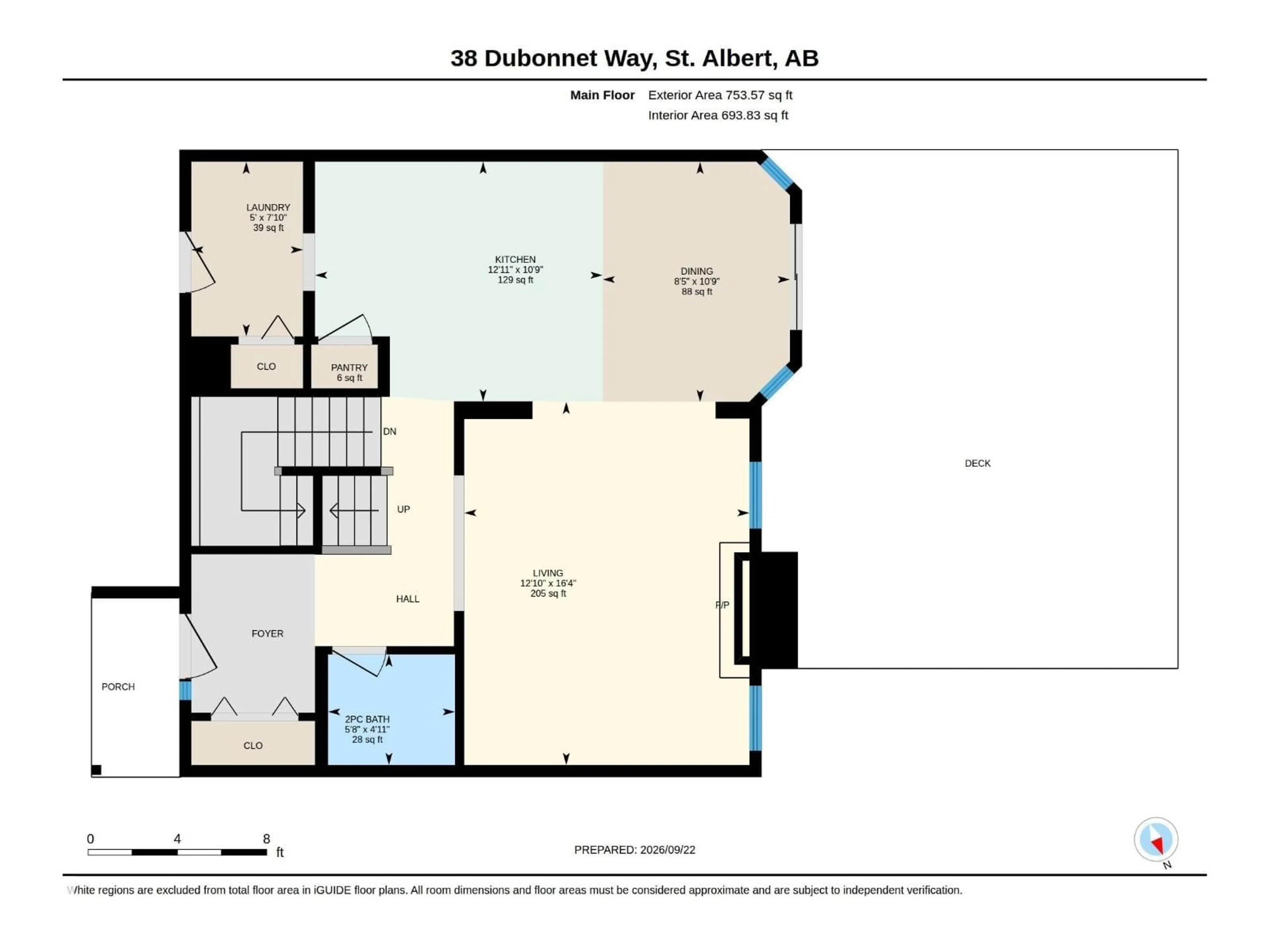 Floor plan for 38 DUBONNET WY, St. Albert Alberta T8N6S4