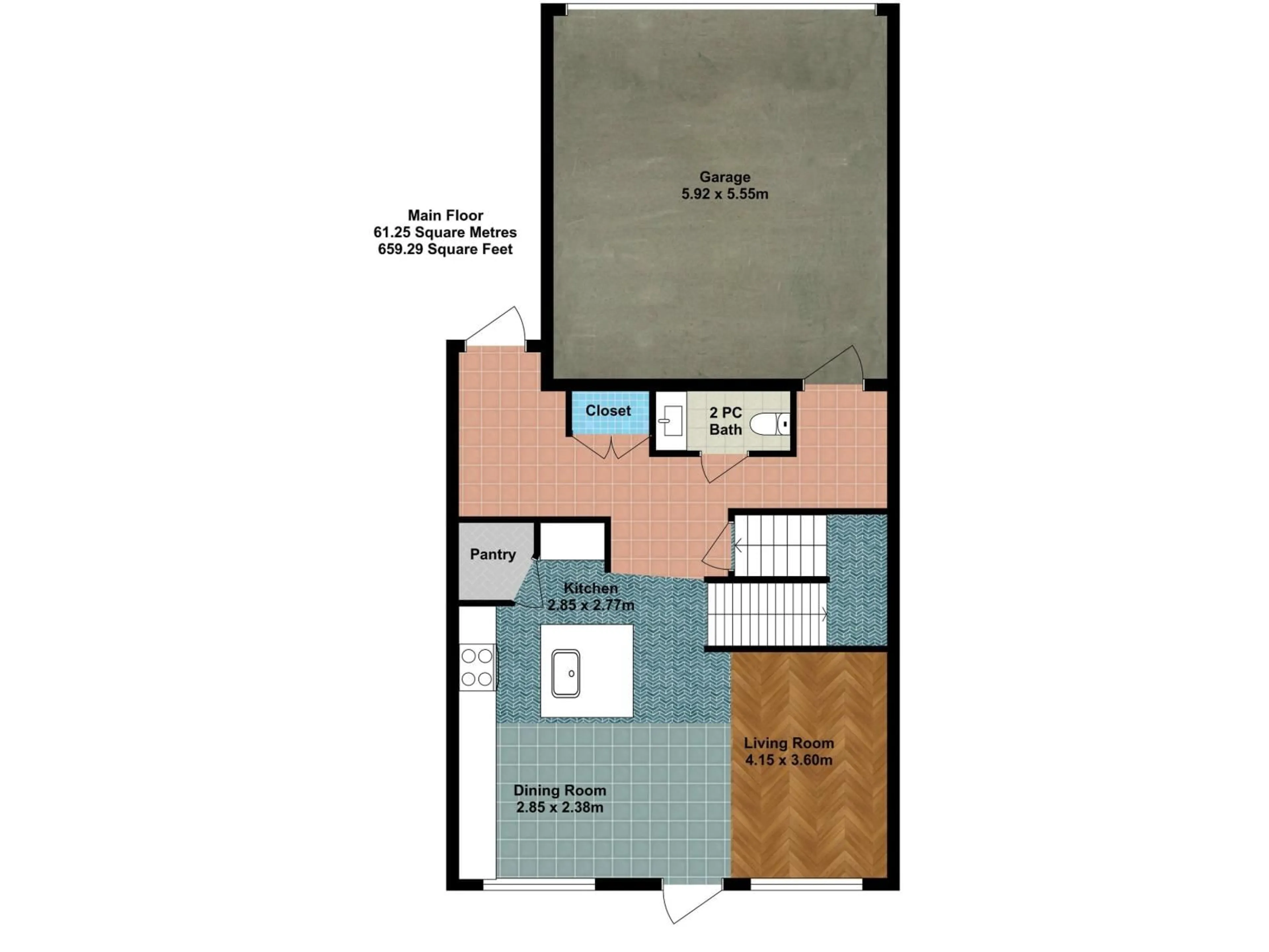 Floor plan for 19744 28 AV, Edmonton Alberta T6M1M1
