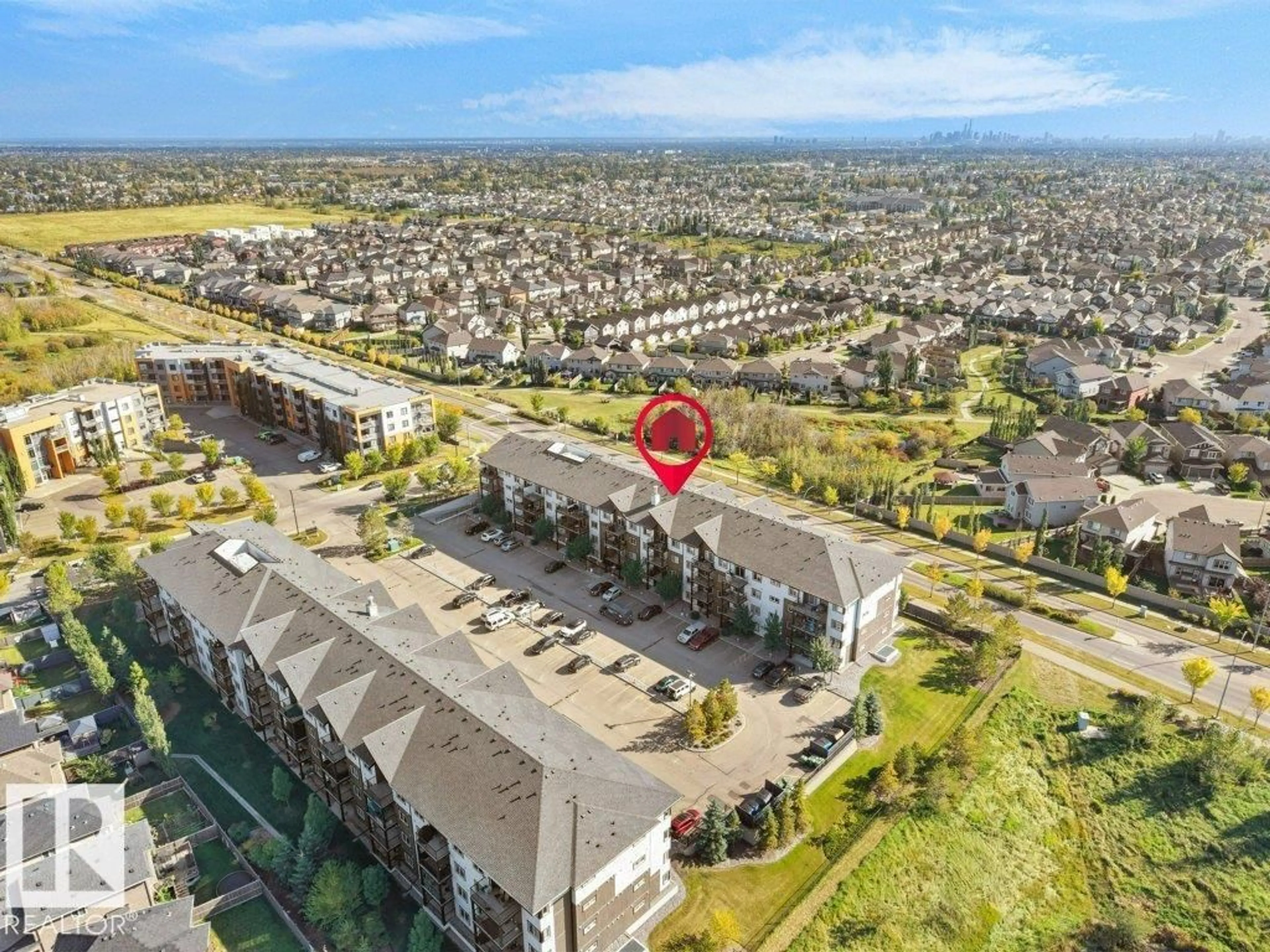 A pic from outside/outdoor area/front of a property/back of a property/a pic from drone, unknown for 504 - 229 ALBANY WY, Edmonton Alberta T6V0L2
