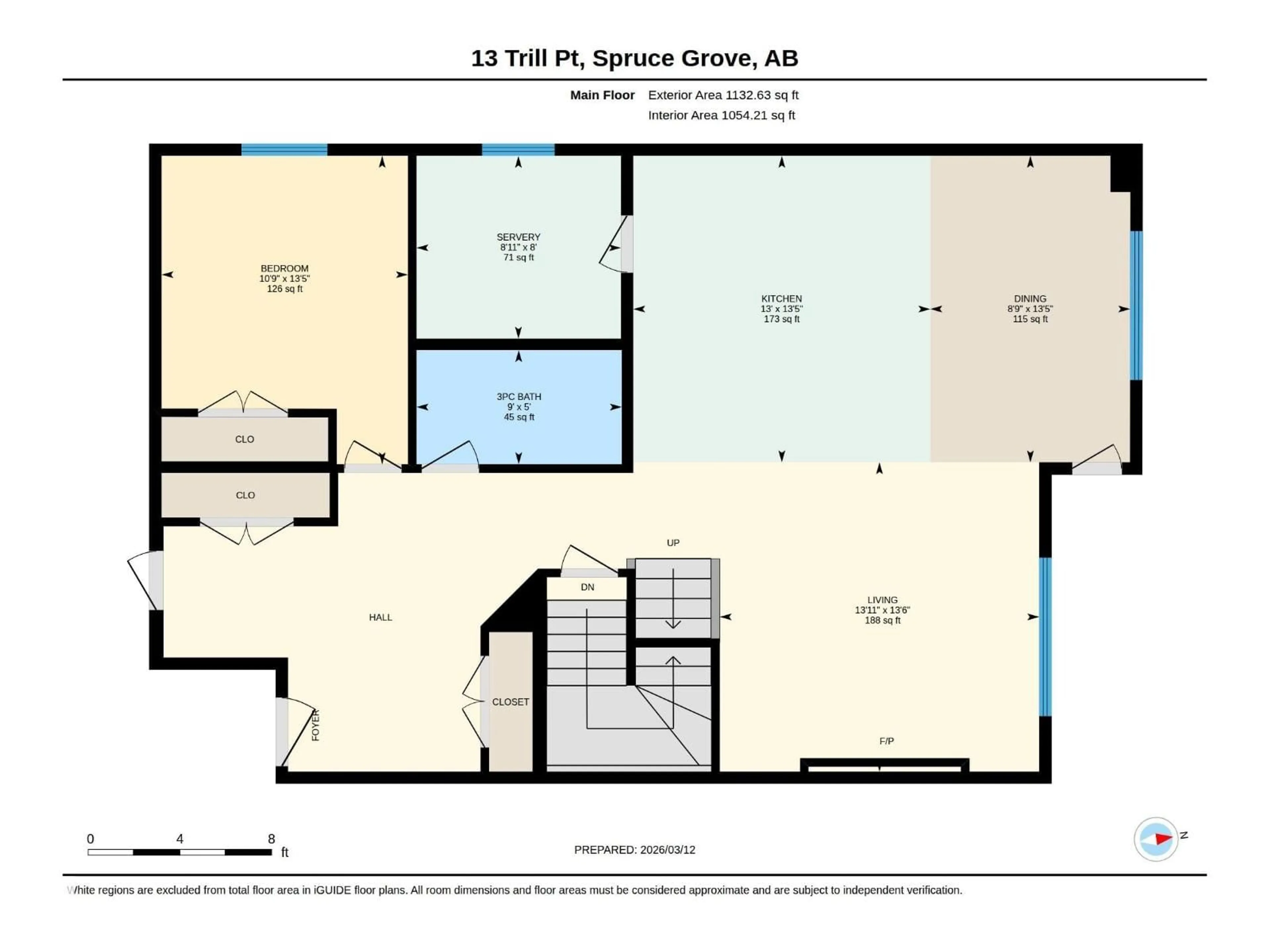 Floor plan for 13 TRILL PT, Spruce Grove Alberta T7X0Z4
