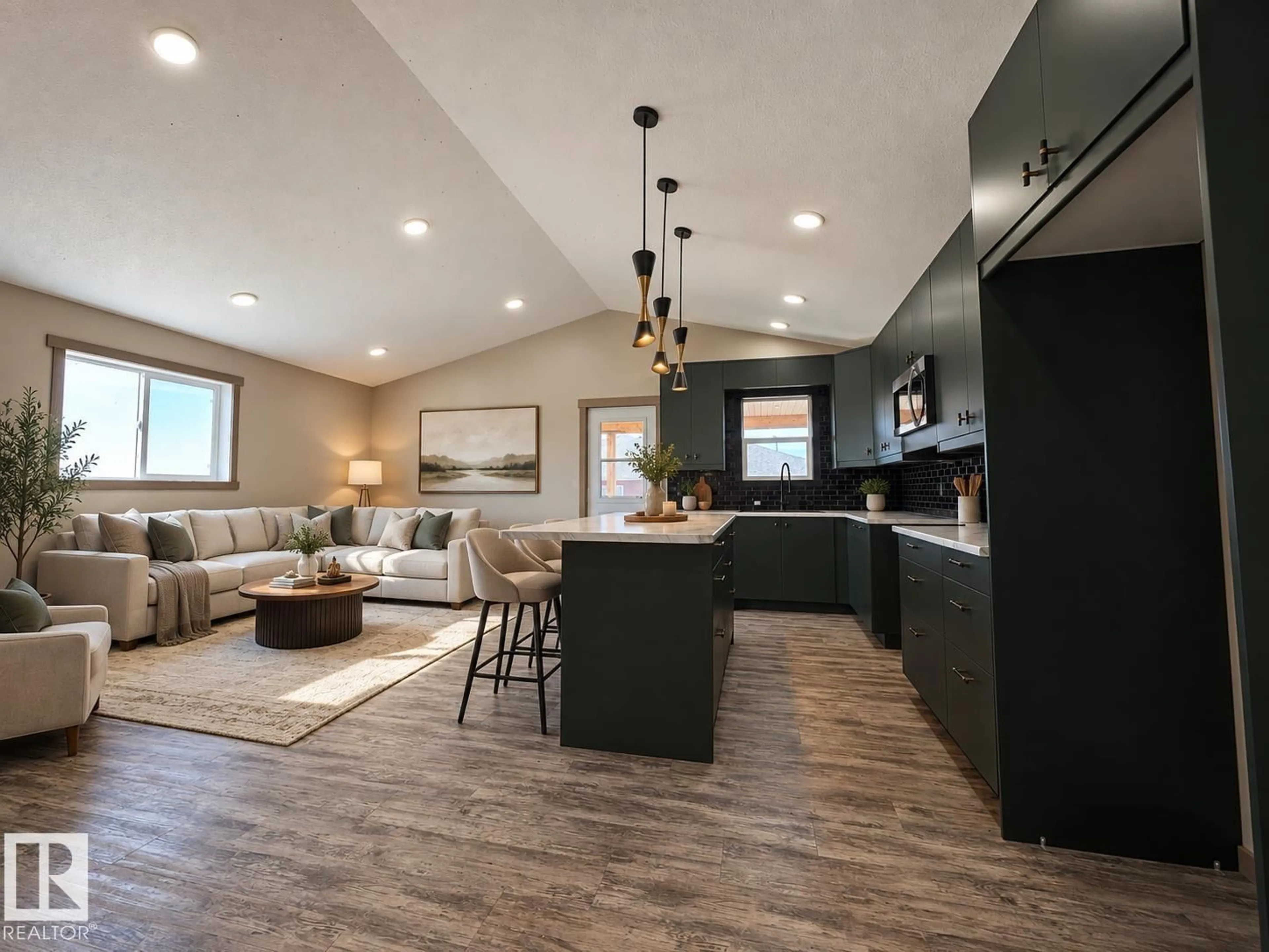 Open concept kitchen, unknown for 27 WHITETAIL CV, Mundare Alberta T0B3H0