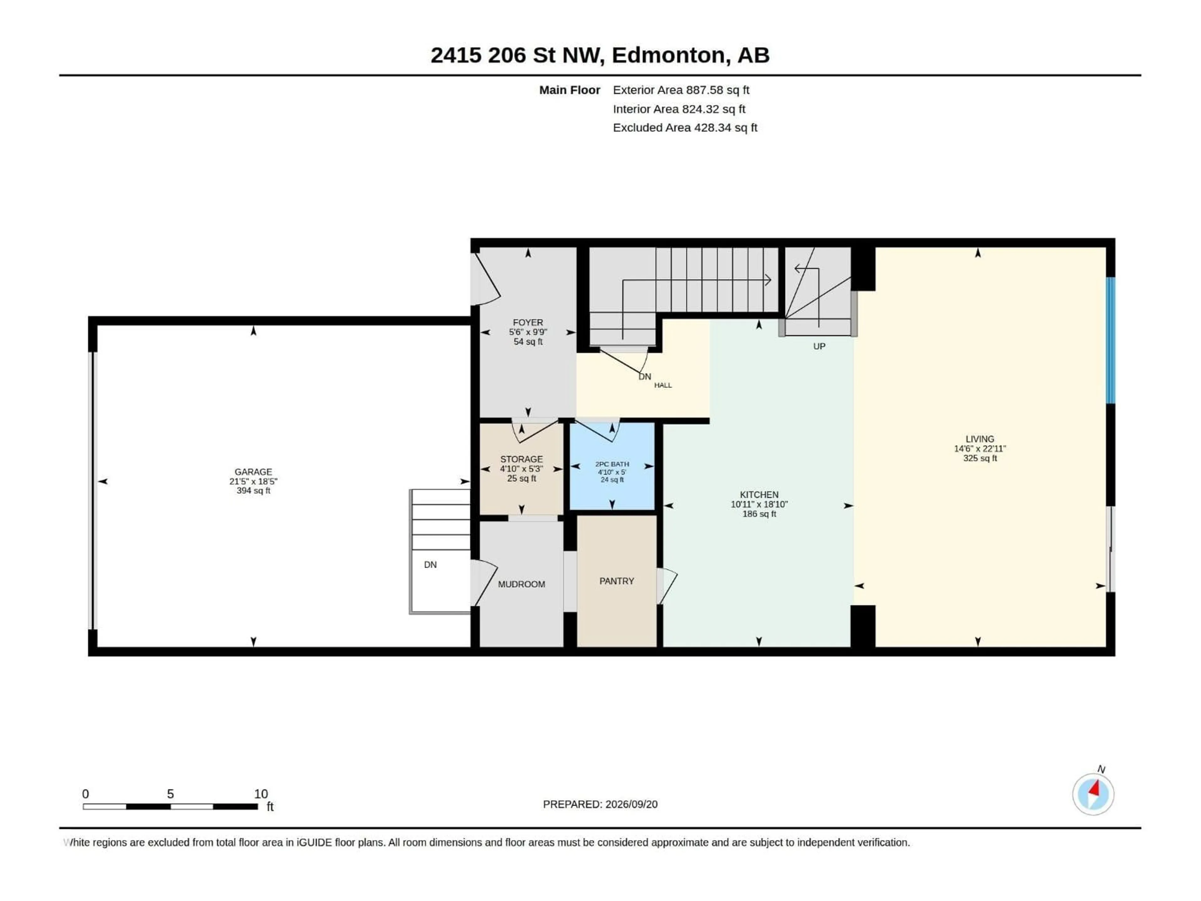 Floor plan for NW - 2415 206 ST, Edmonton Alberta T6M1N6