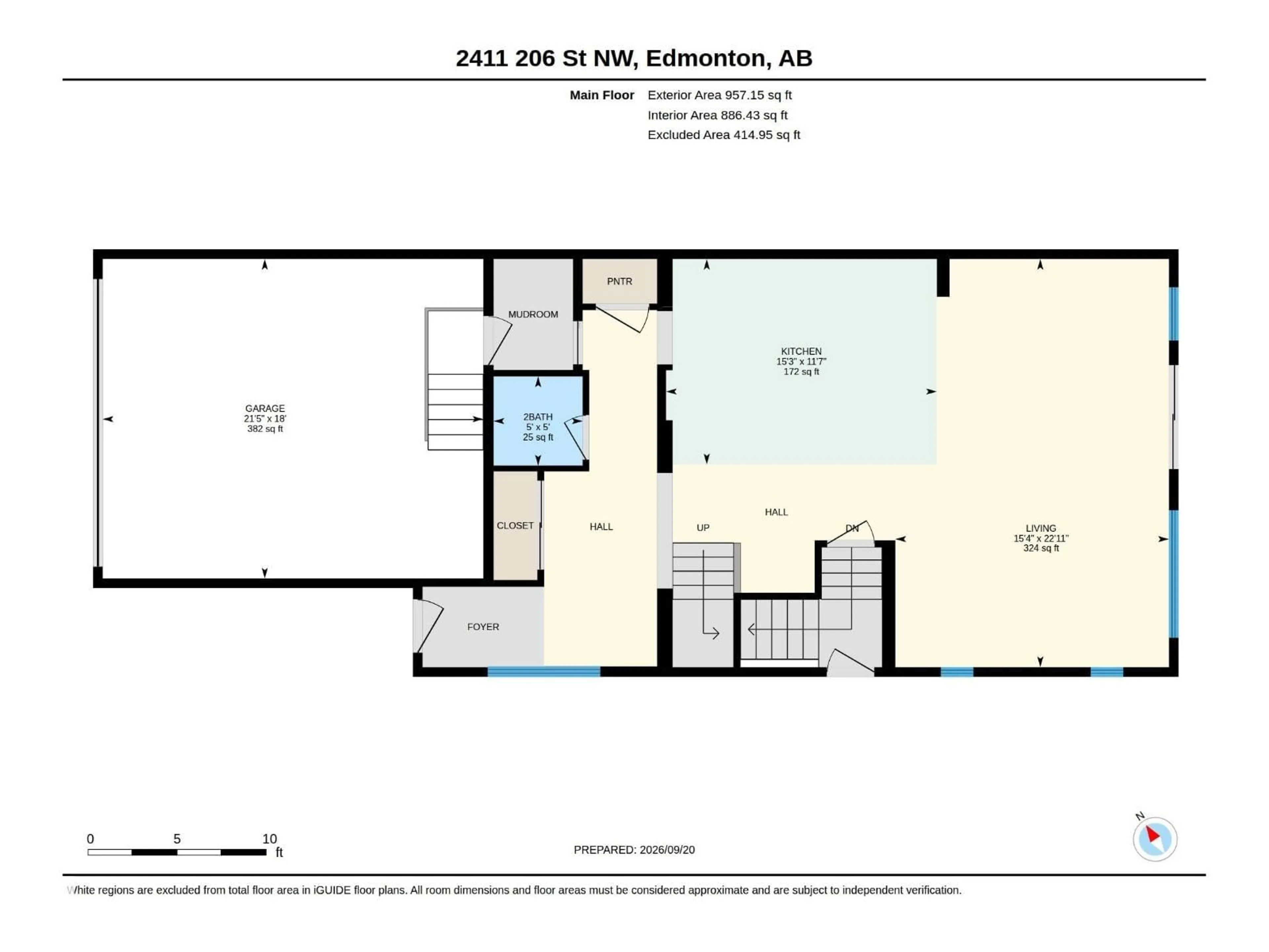 Floor plan for NW - 2411 206 ST, Edmonton Alberta T6M1N6