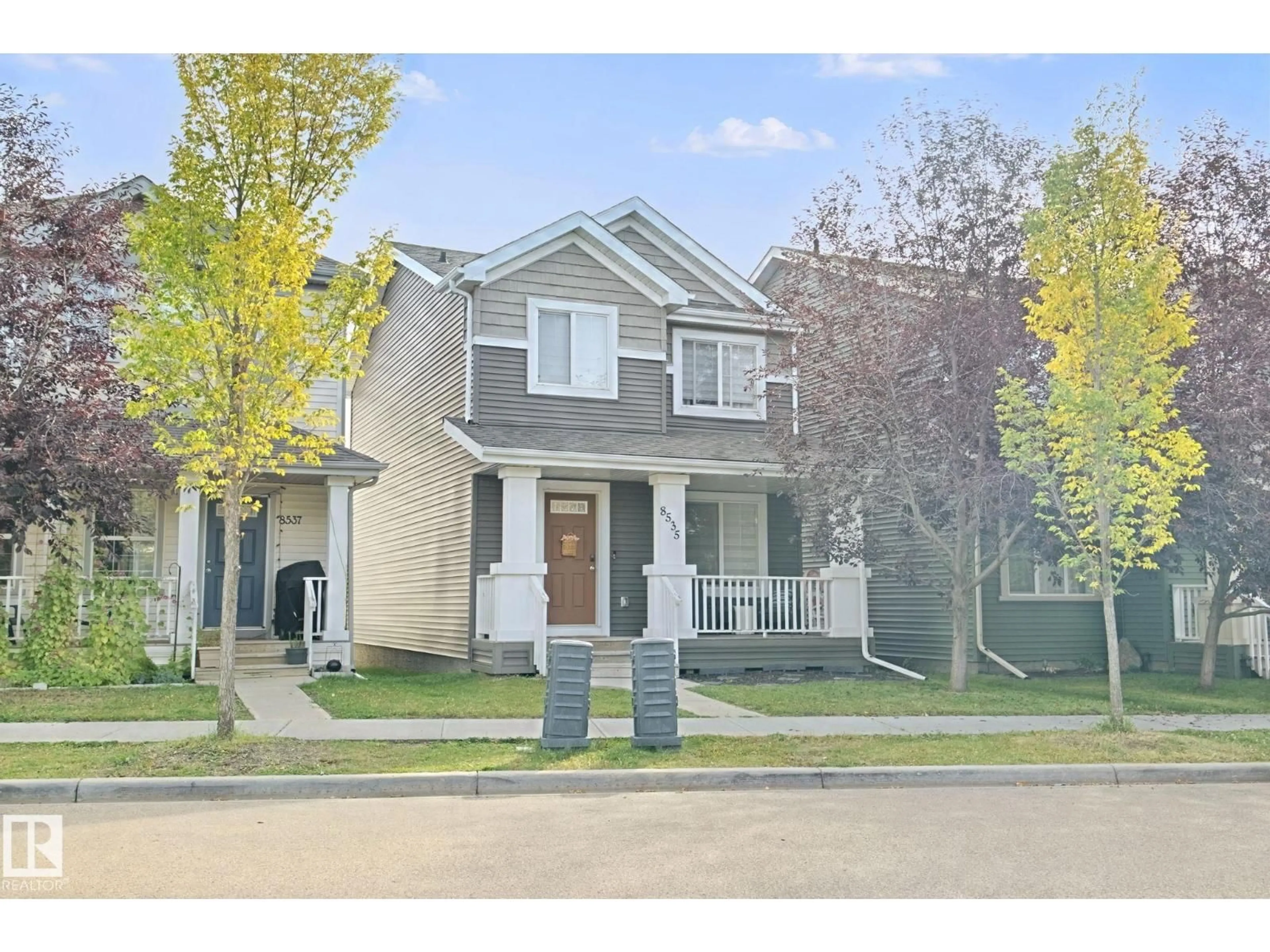 Home with vinyl exterior material, street for NW - 8535 ELLIS LINK LI, Edmonton Alberta T6M0P5