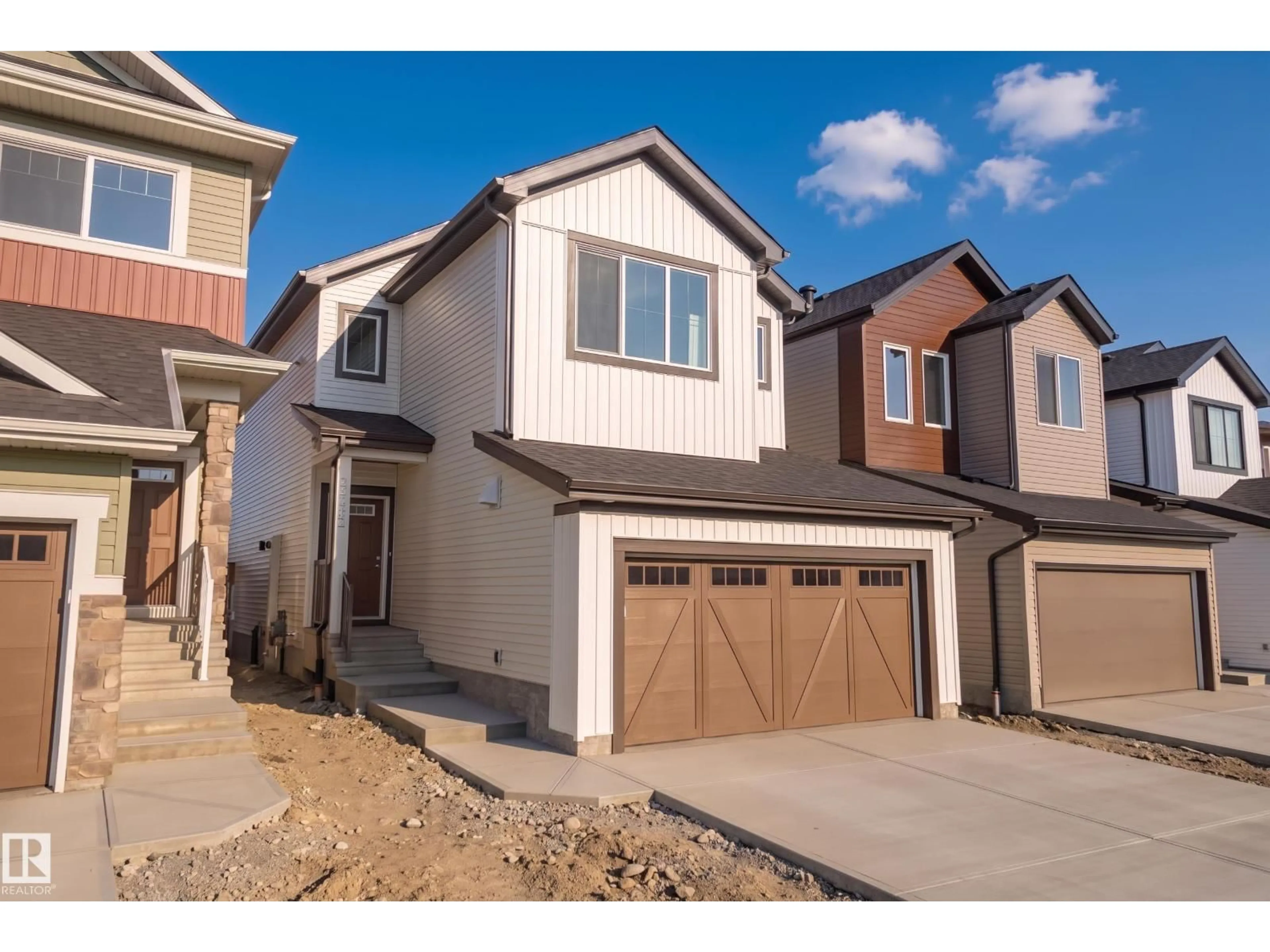 Home with brick exterior material, street for 20739 24 AV, Edmonton Alberta T6M2J7
