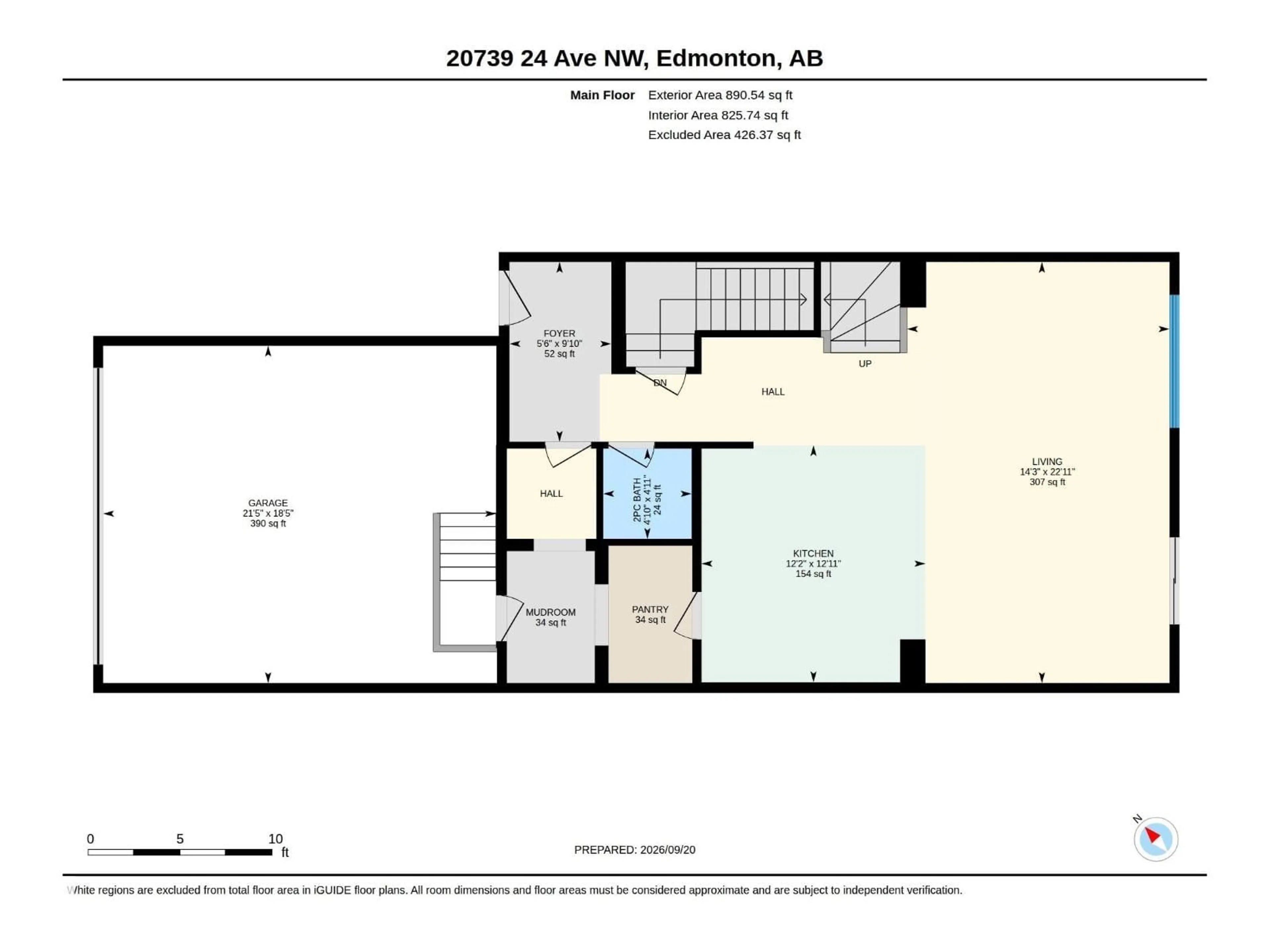 Floor plan for 20739 24 AV, Edmonton Alberta T6M2J7