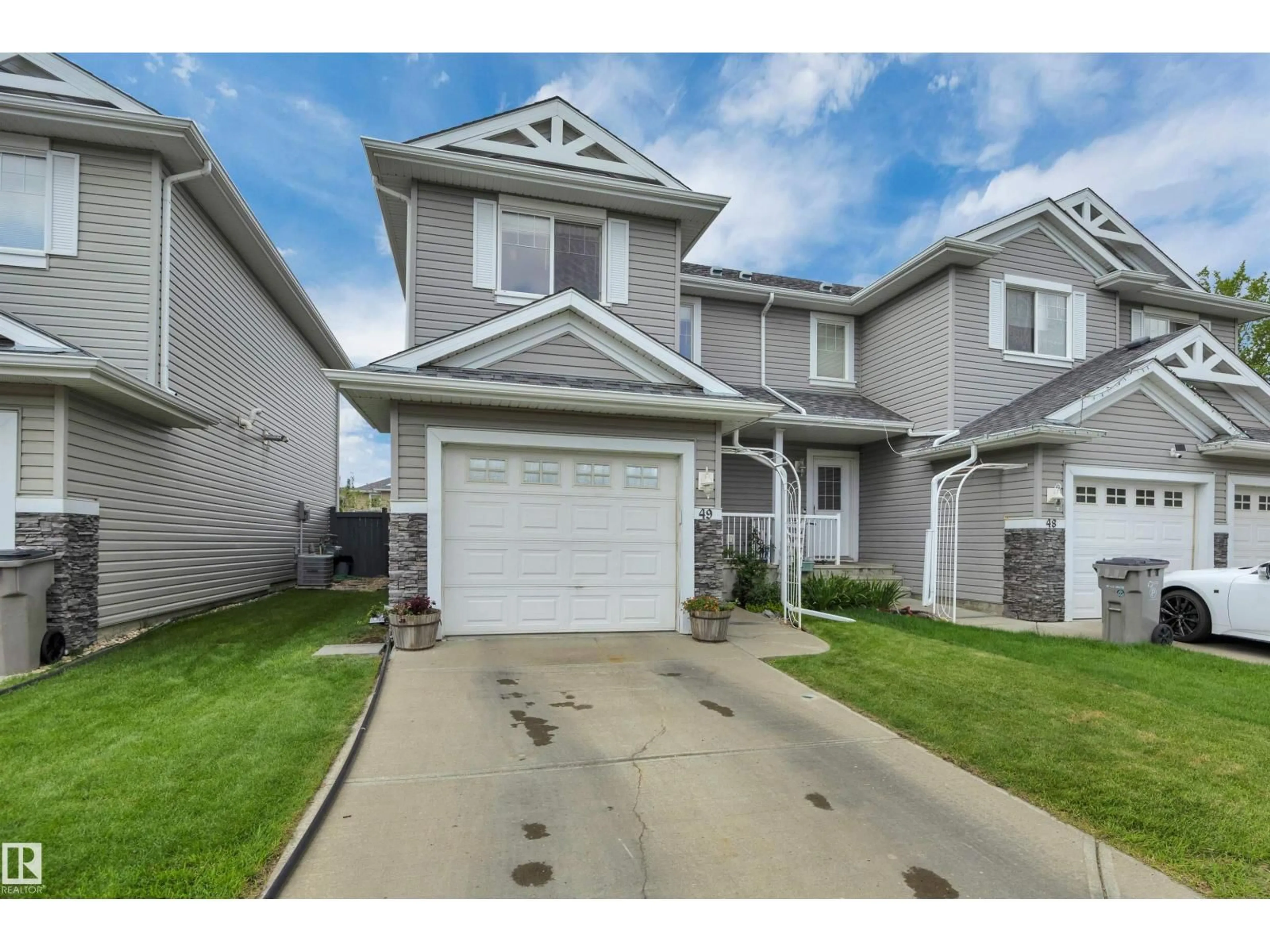 Home with vinyl exterior material, street for 5101 - 49 SOLEIL BV, Beaumont Alberta T4X0E3