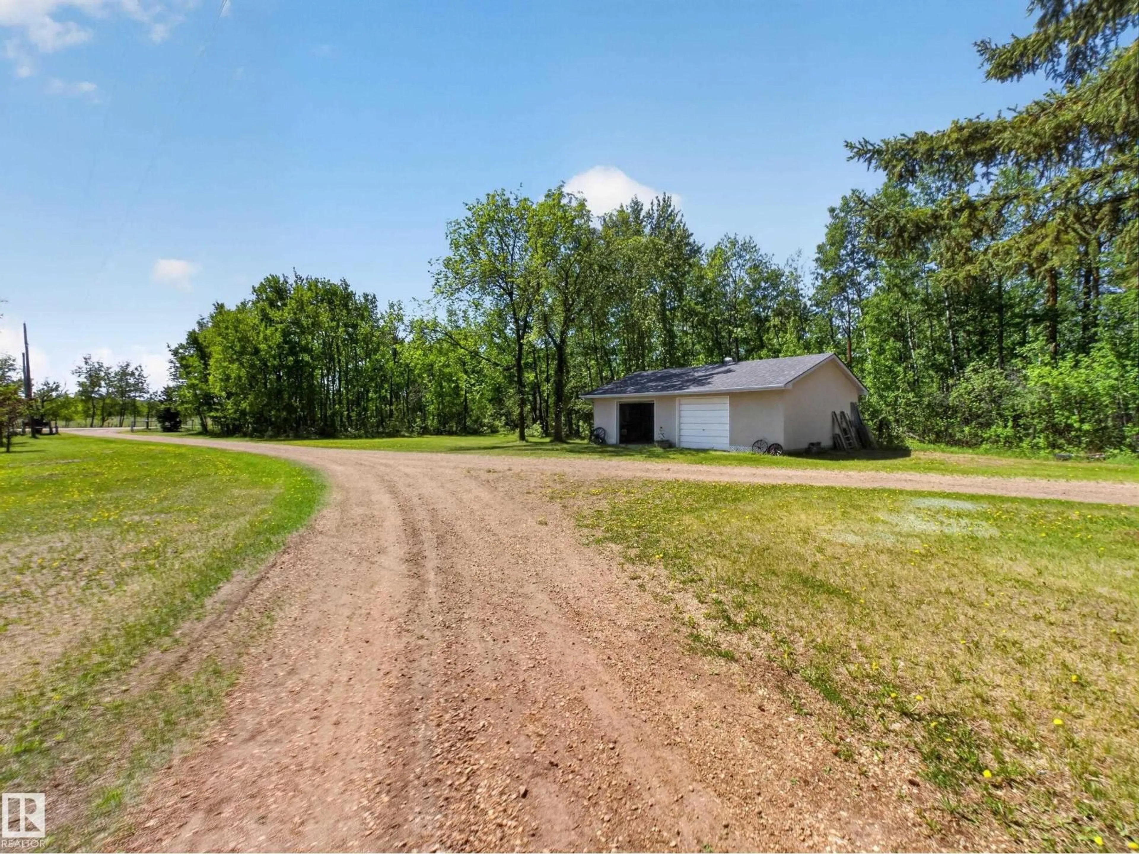 A pic from outside/outdoor area/front of a property/back of a property/a pic from drone, unknown for 22048 TWP ROAD 522, Rural Strathcona County Alberta T8E1G2