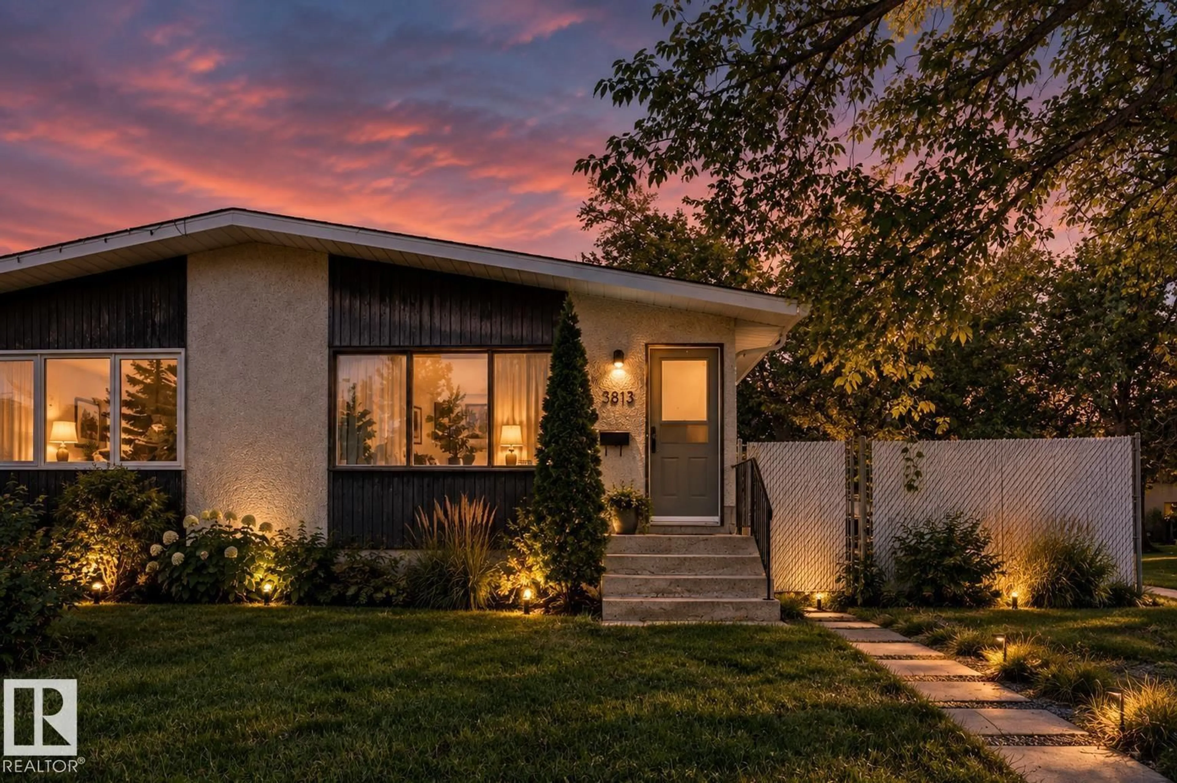 Home with vinyl exterior material, street for 3813 134 AV, Edmonton Alberta T5A3J7