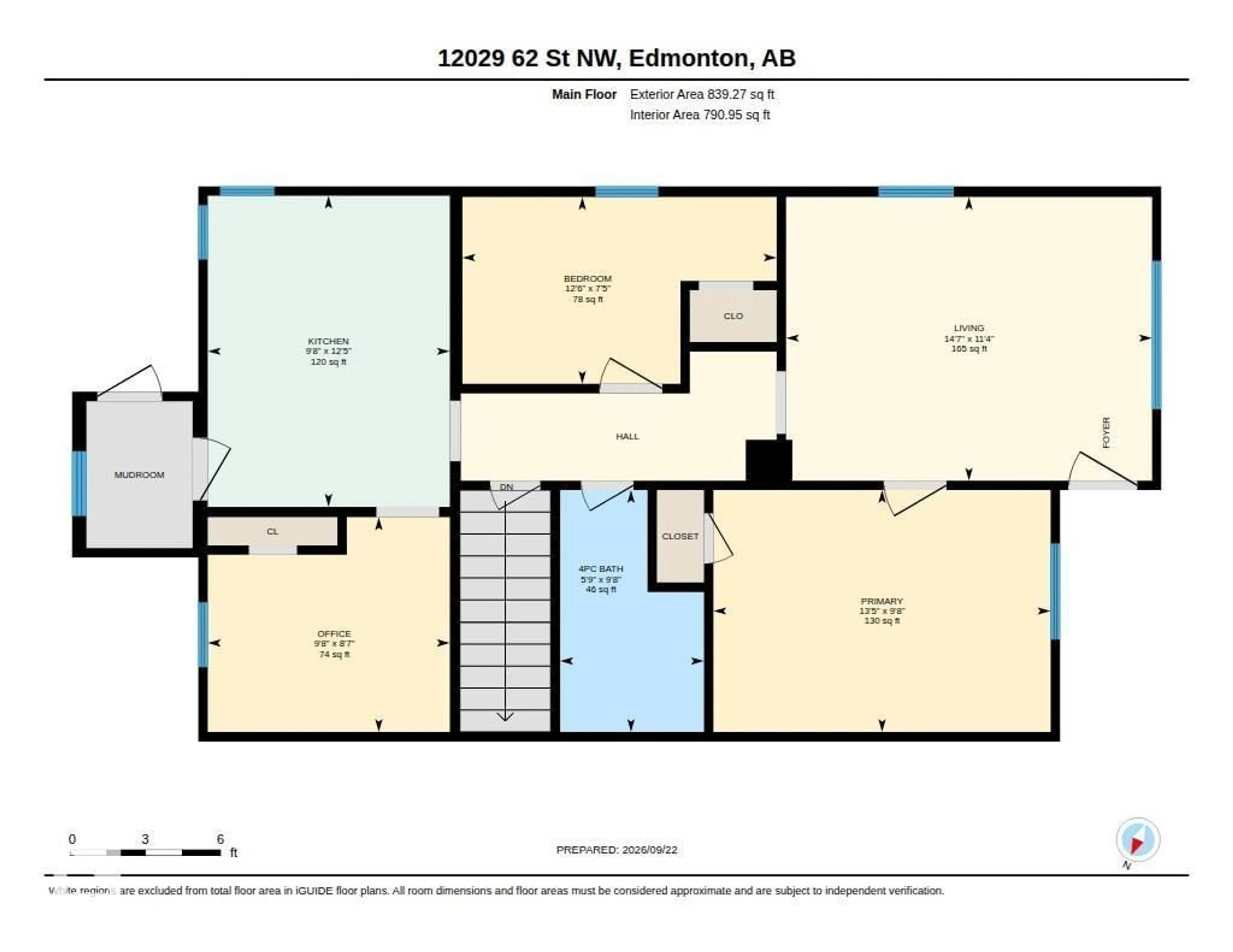 Floor plan for NW - 12029 62 ST, Edmonton Alberta T5W4C9