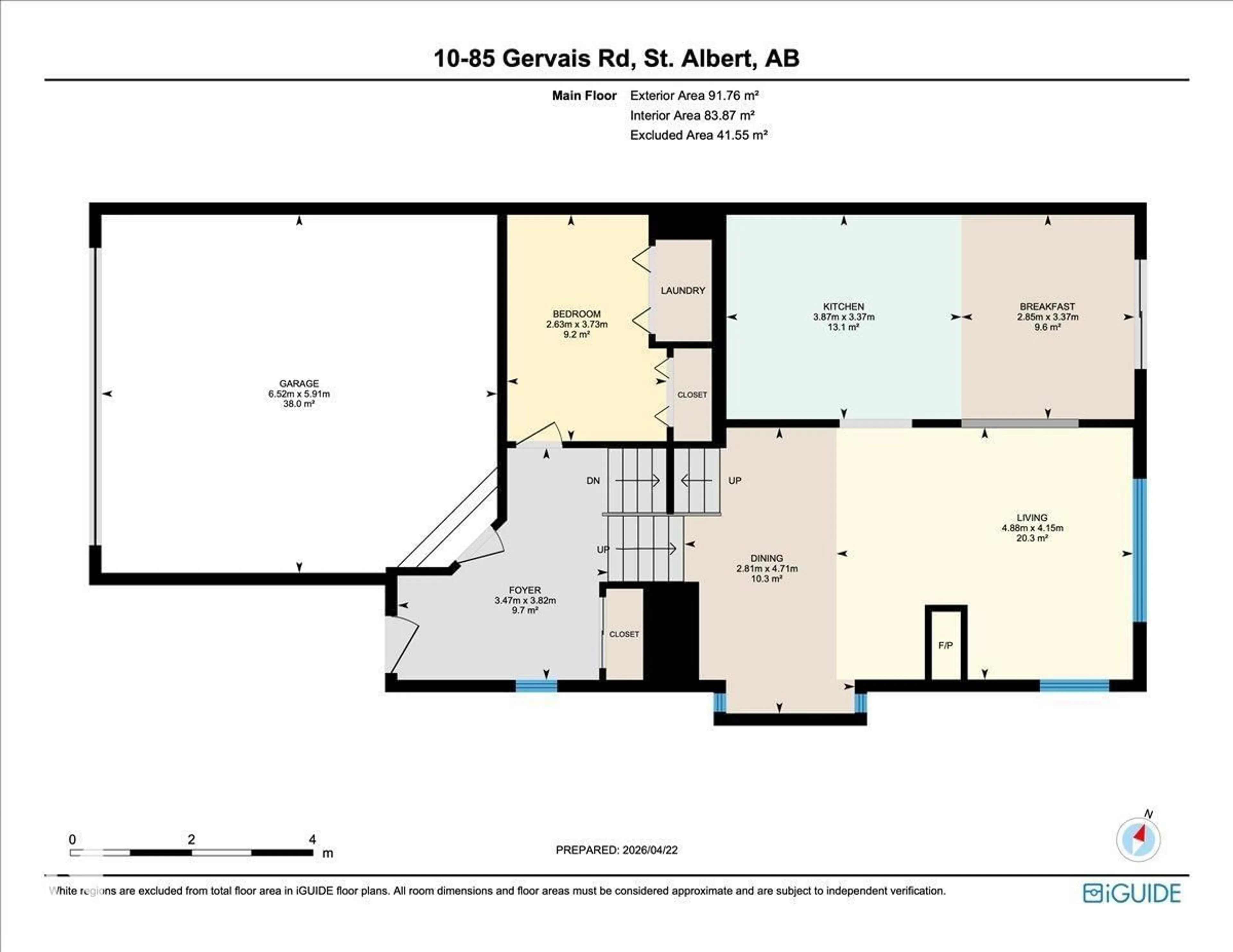 Floor plan for 85 - 10 GERVAIS RD, St. Albert Alberta T8N6H4