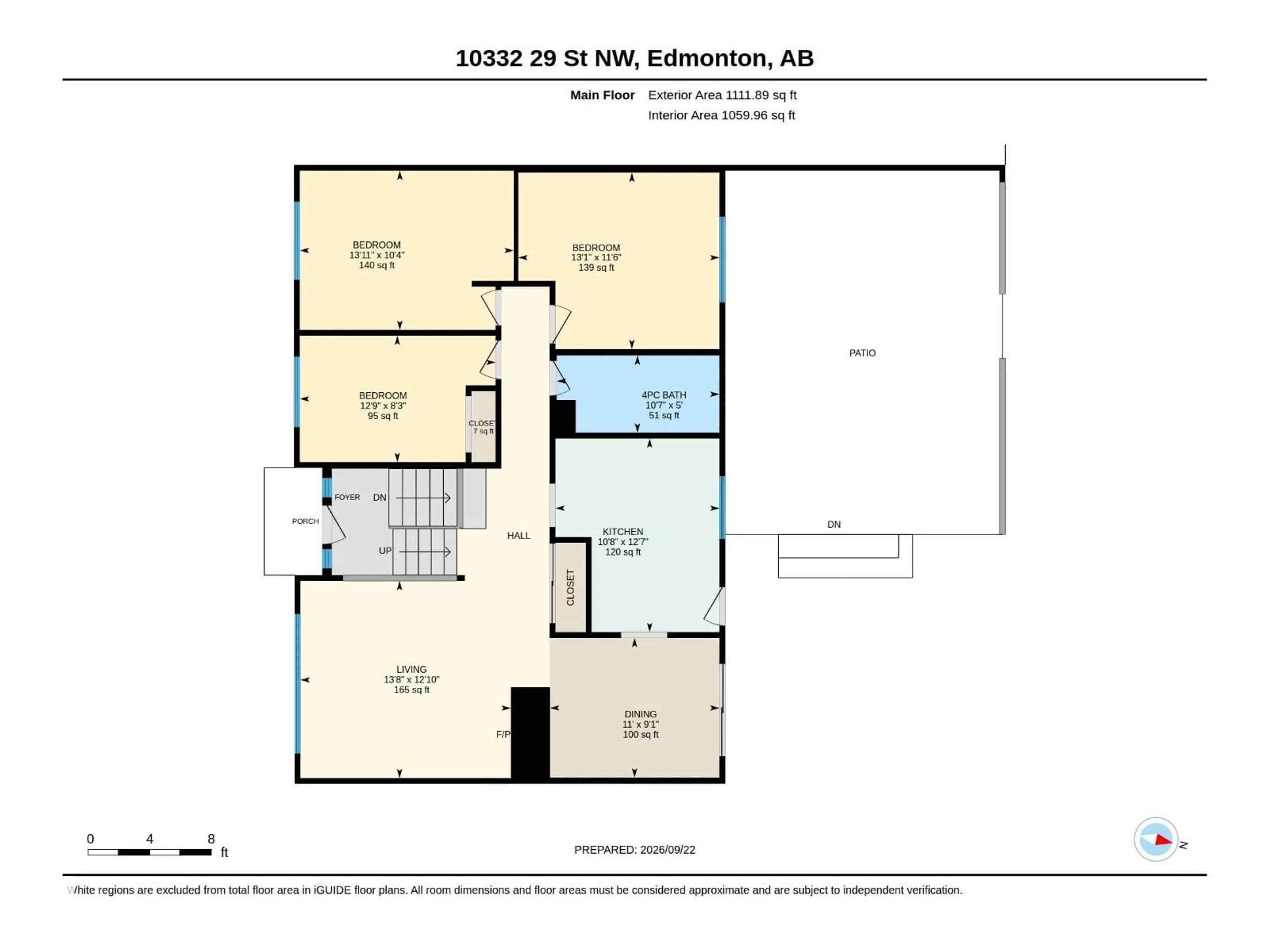 Floor plan for NW - 10332 29 ST, Edmonton Alberta T5W1V4